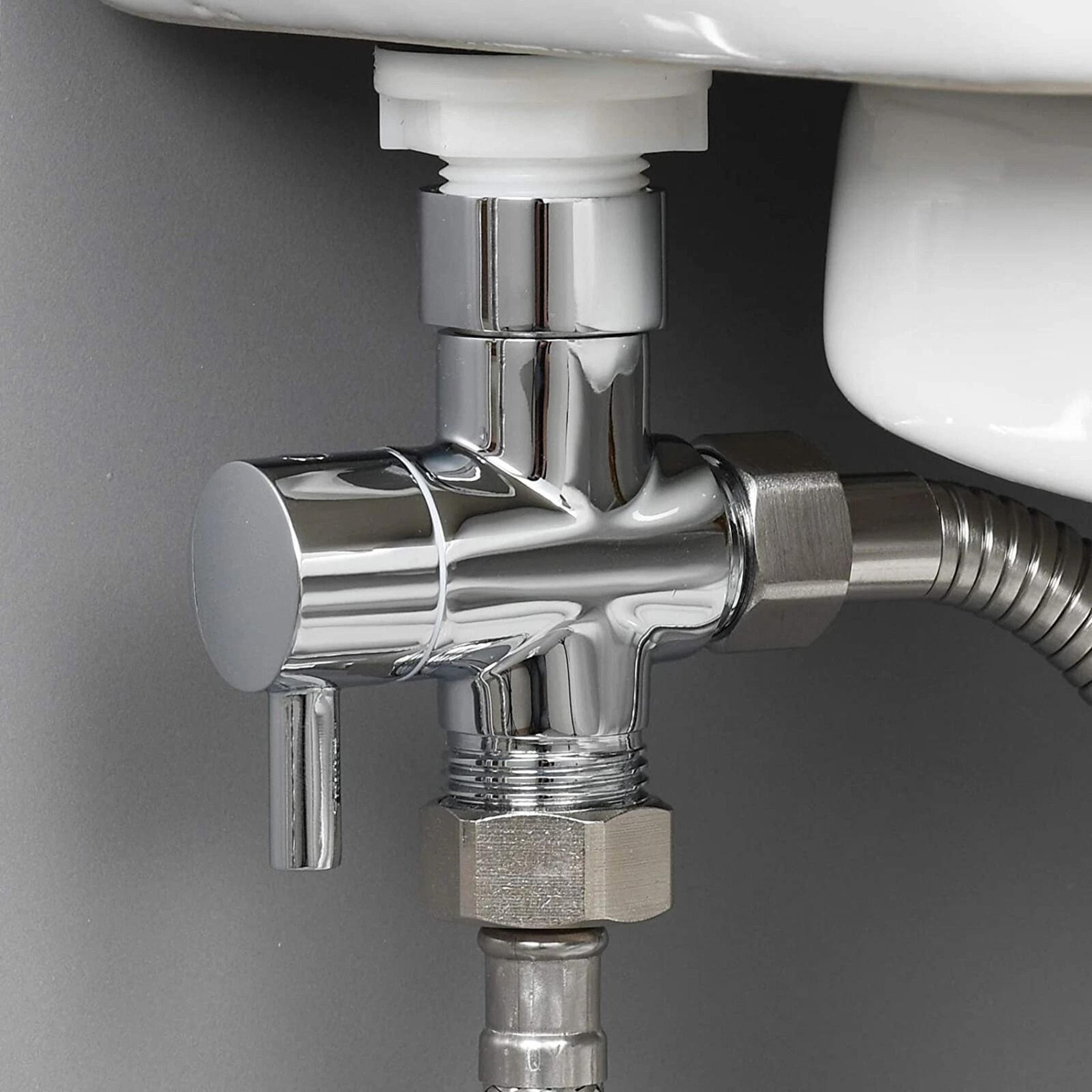brass t adapter 3 way diverter valve for shower and bath
