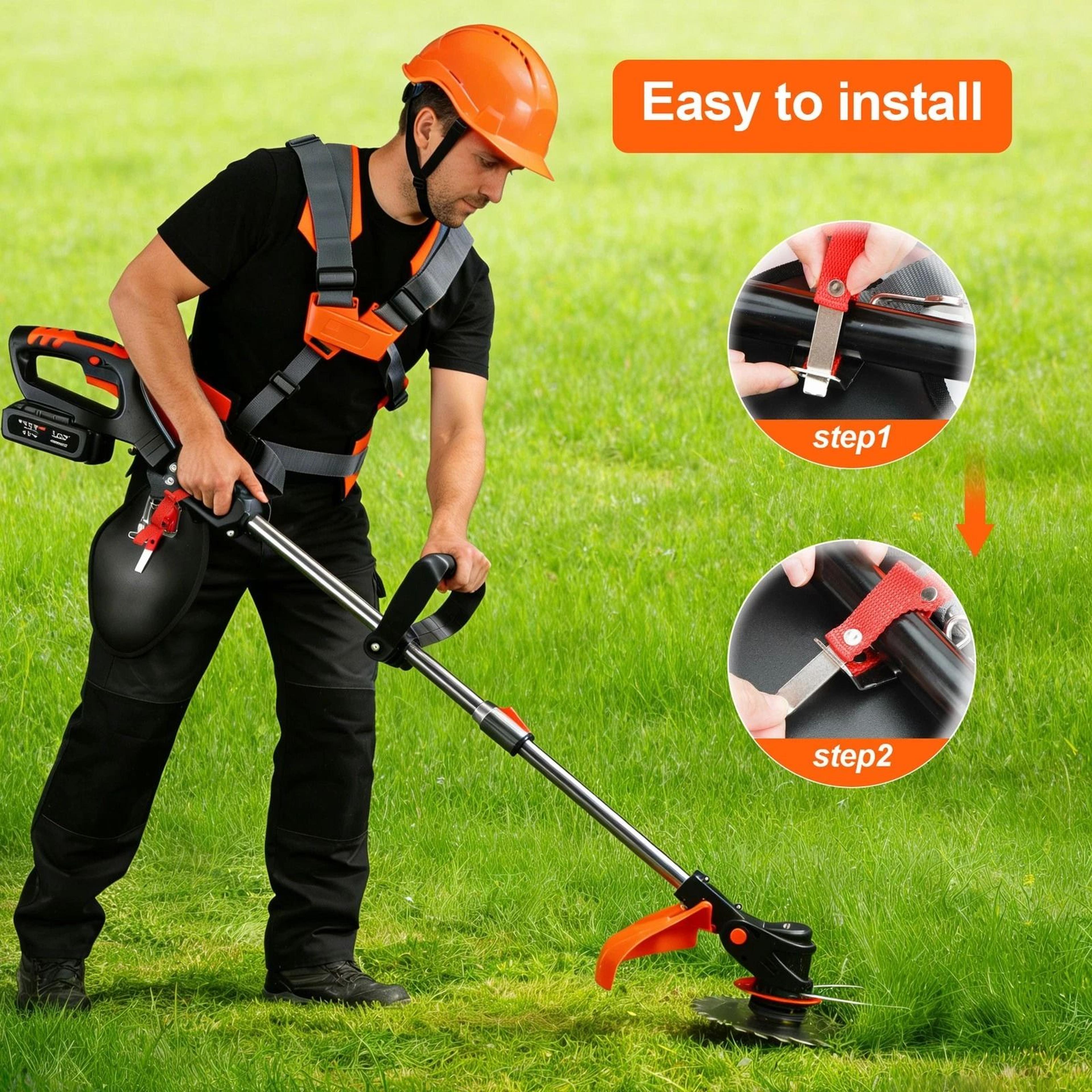 Heavy Duty Adjustable Shoulder Harness Strap For Trimmer  Brush Cutter 1