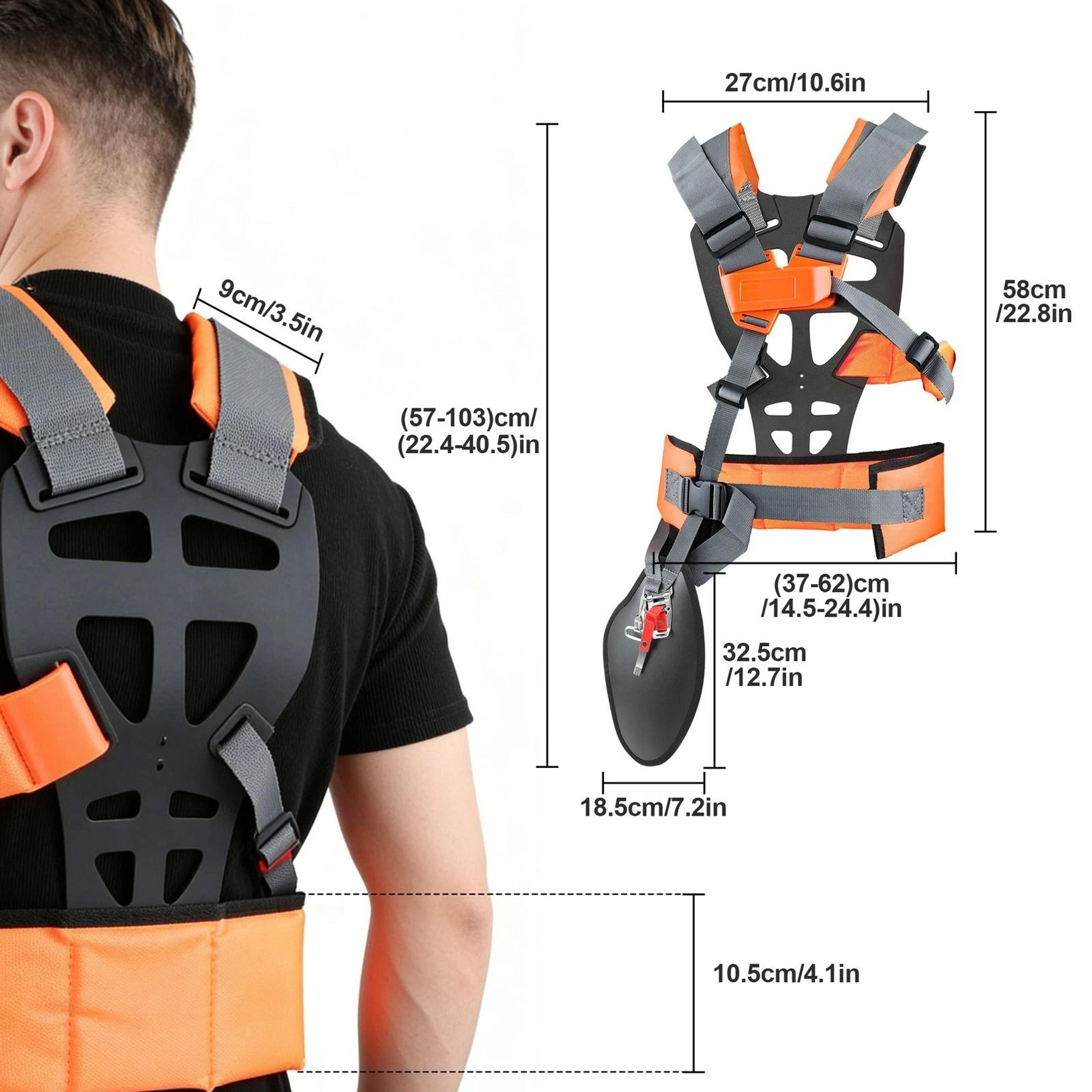 Heavy Duty Adjustable Shoulder Harness Strap For Trimmer  Brush Cutter 5