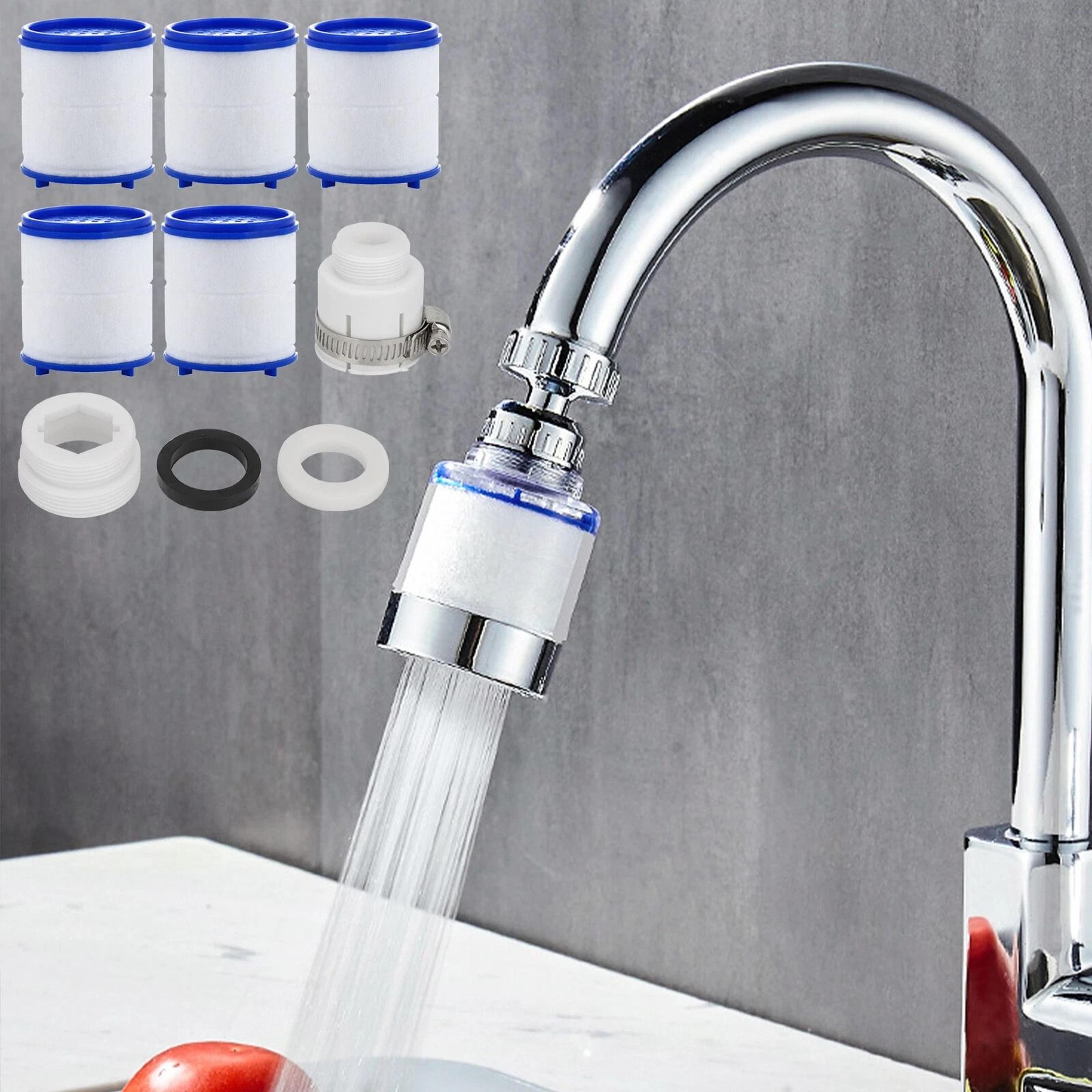 faucet water filter system kitchen and bathroom sink mount purifier for clean, refreshing water