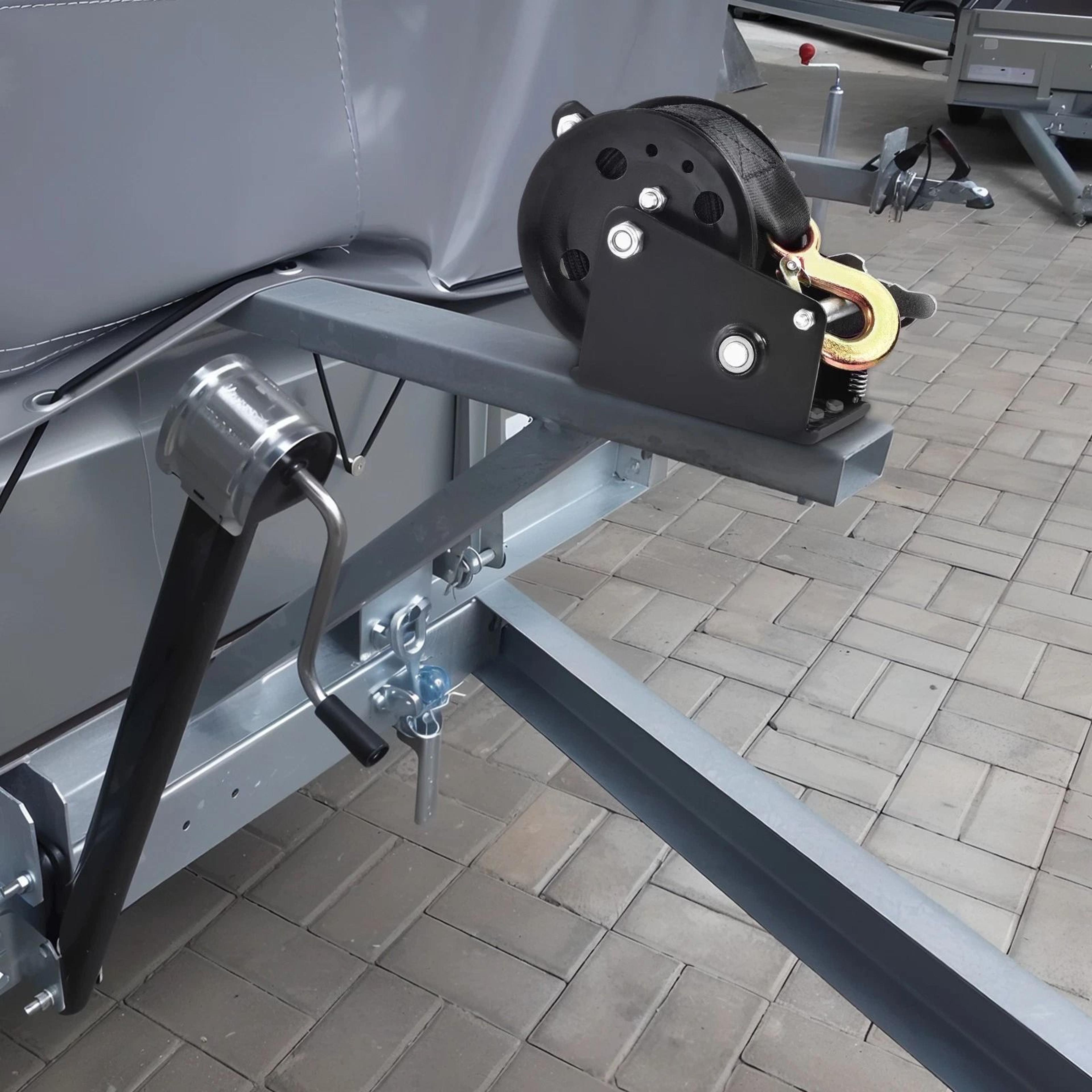hand winch with strap for boat trailer atv towing