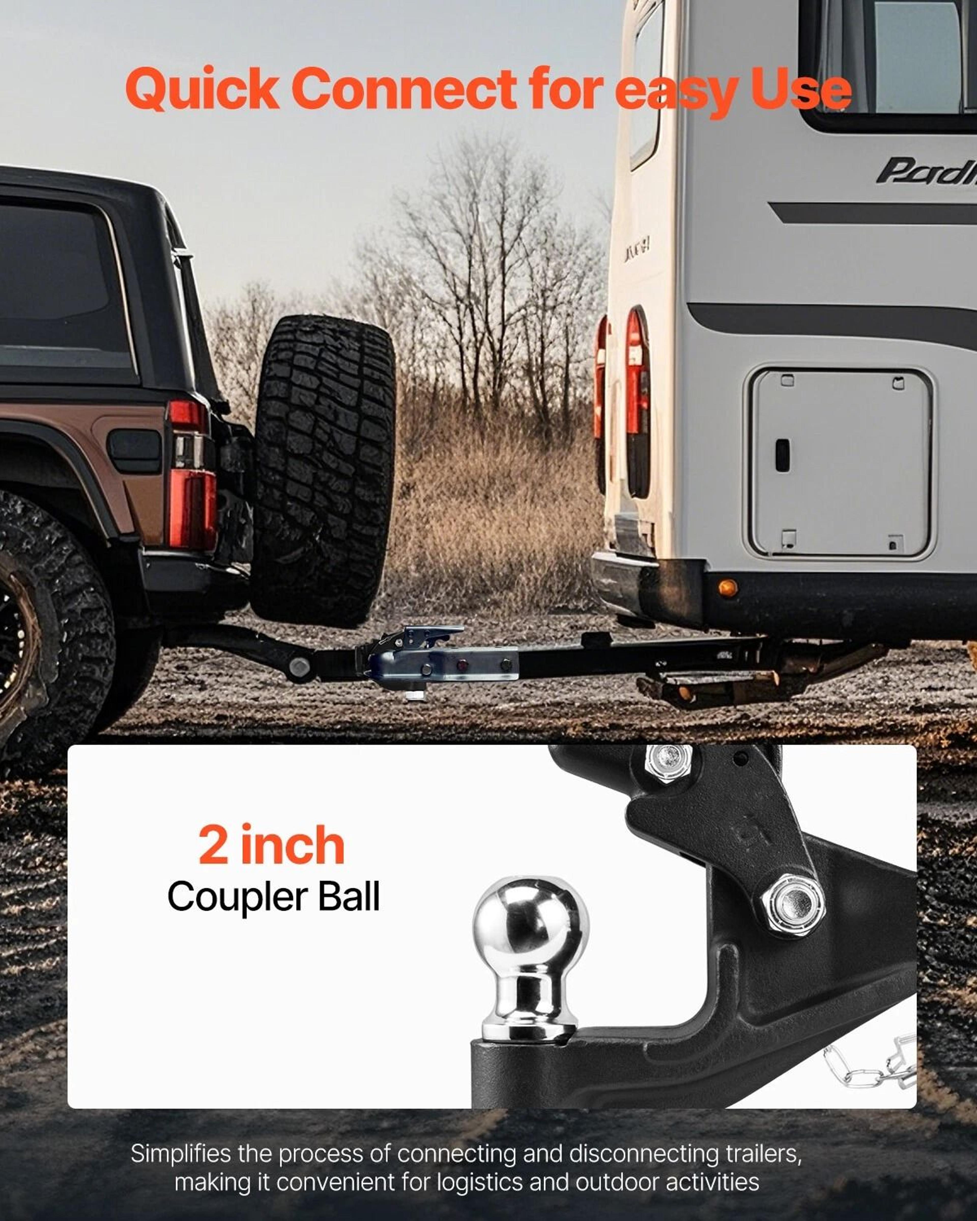 Heavy Duty Pintle Hitch For Receiver Hitch Lunette Ring Hitch 6