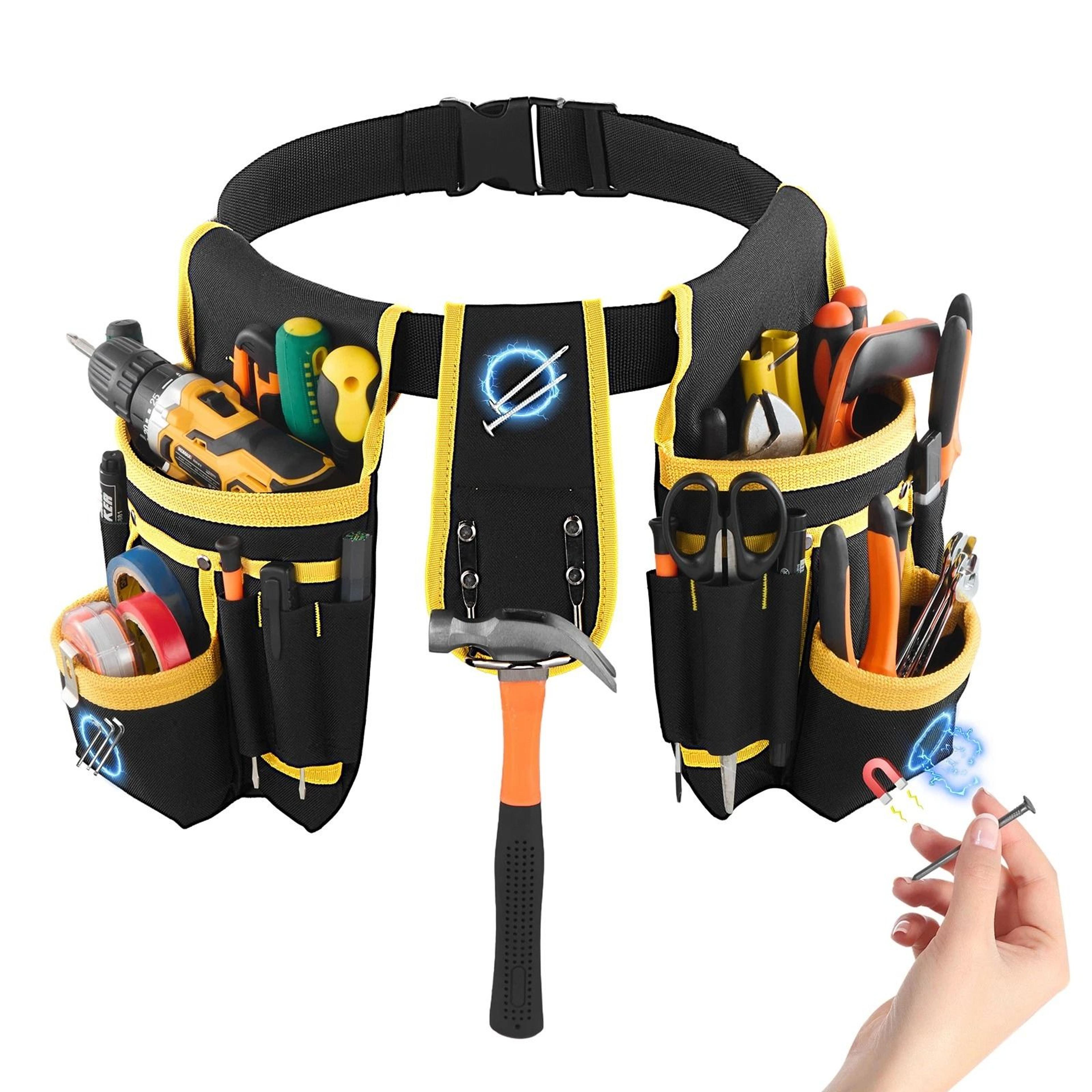 magnetic electrician tool belt with pockets heavy duty adjustable work belt