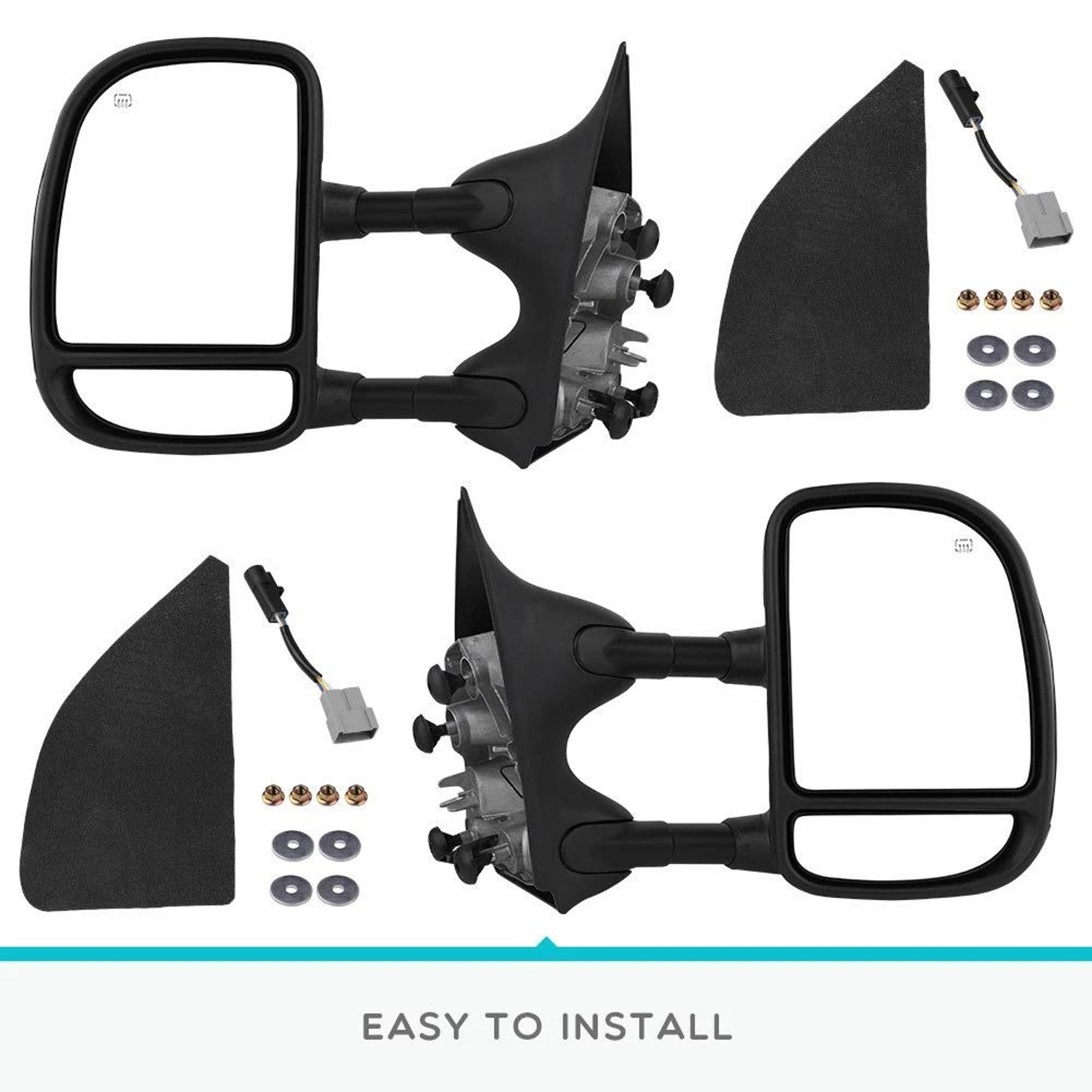 Power Heated Ford Super Duty Tow Mirrors With LED Signal 2