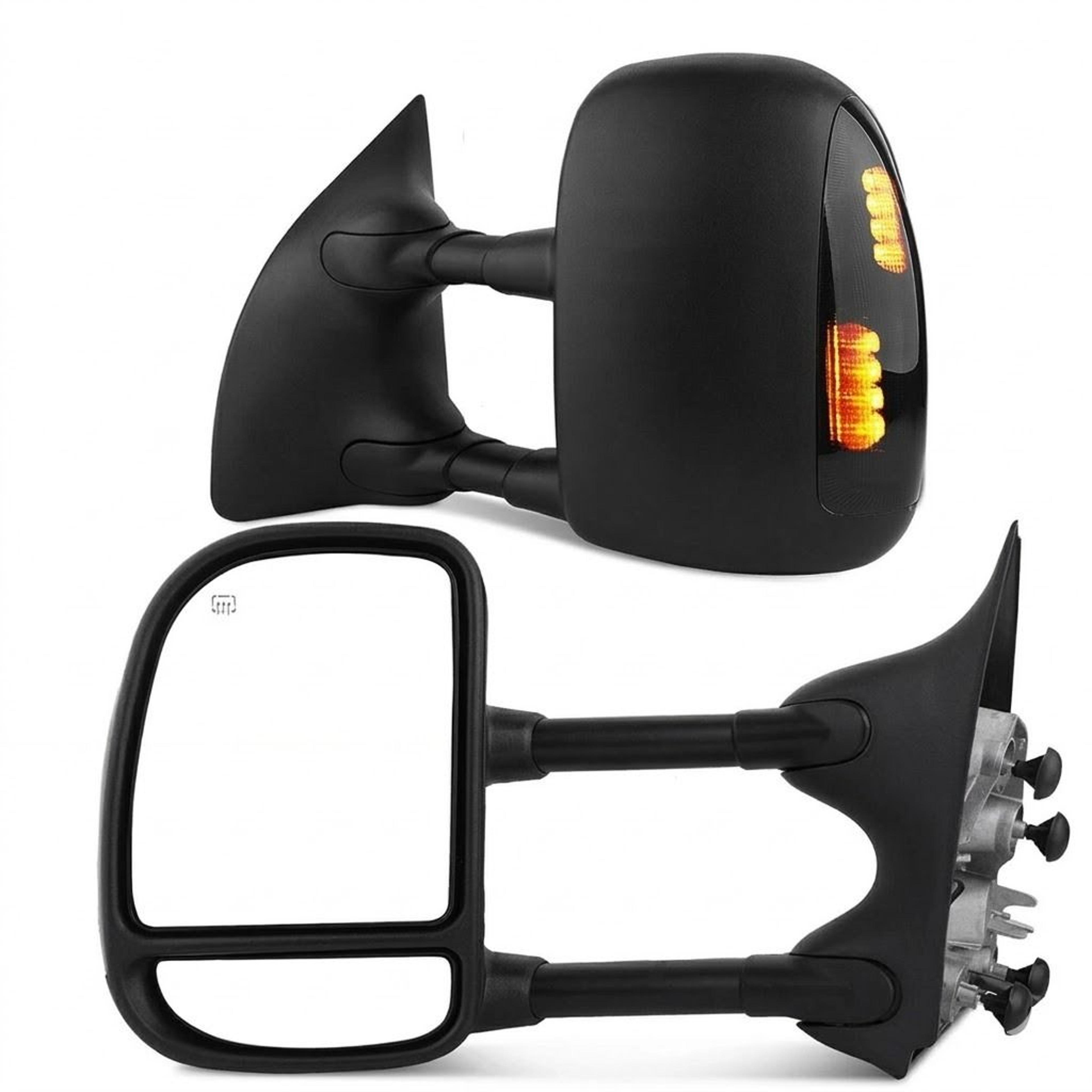 power heated ford super duty tow mirrors with led signal