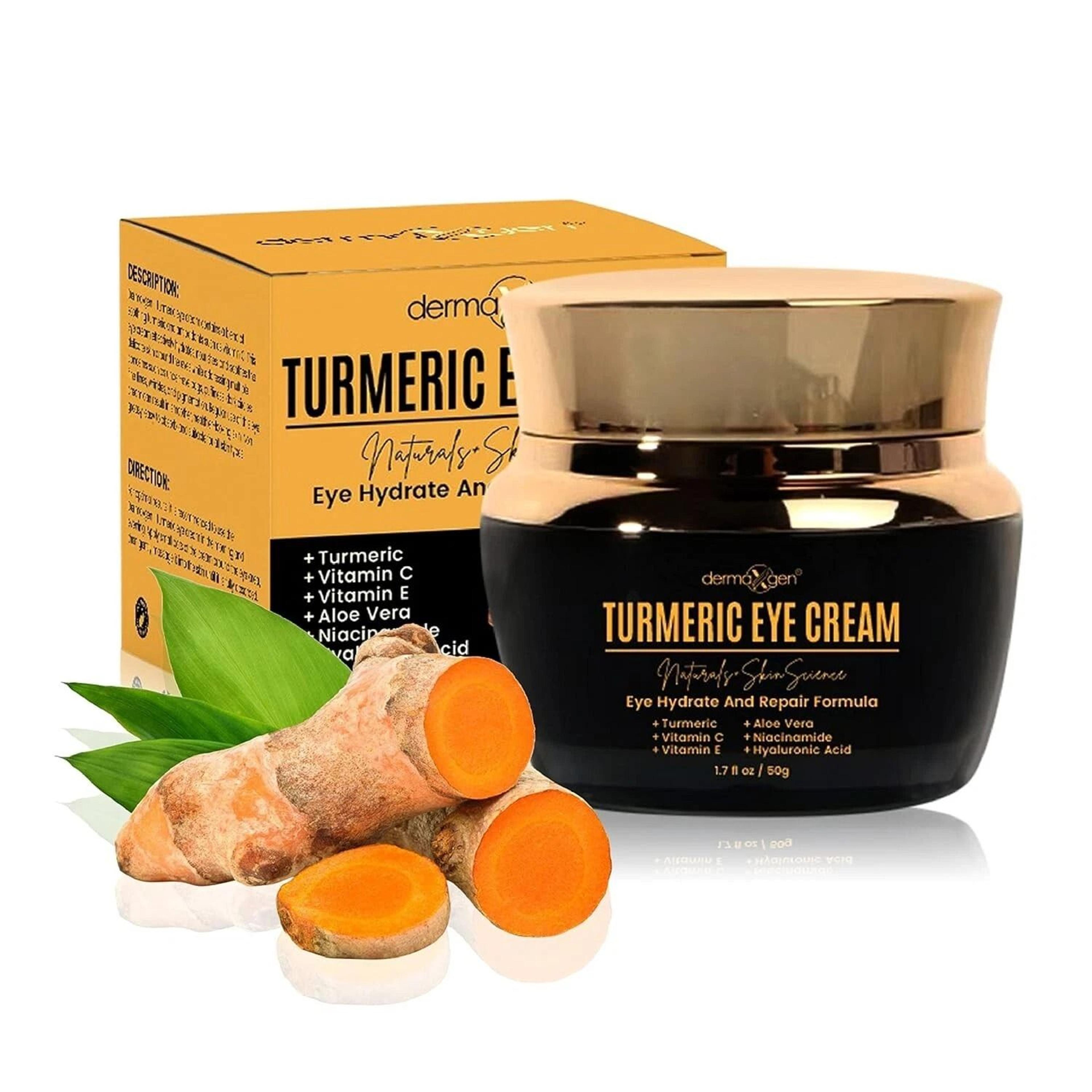 turmeric + vitamin c anti aging eye cream for dark circles & hydration
