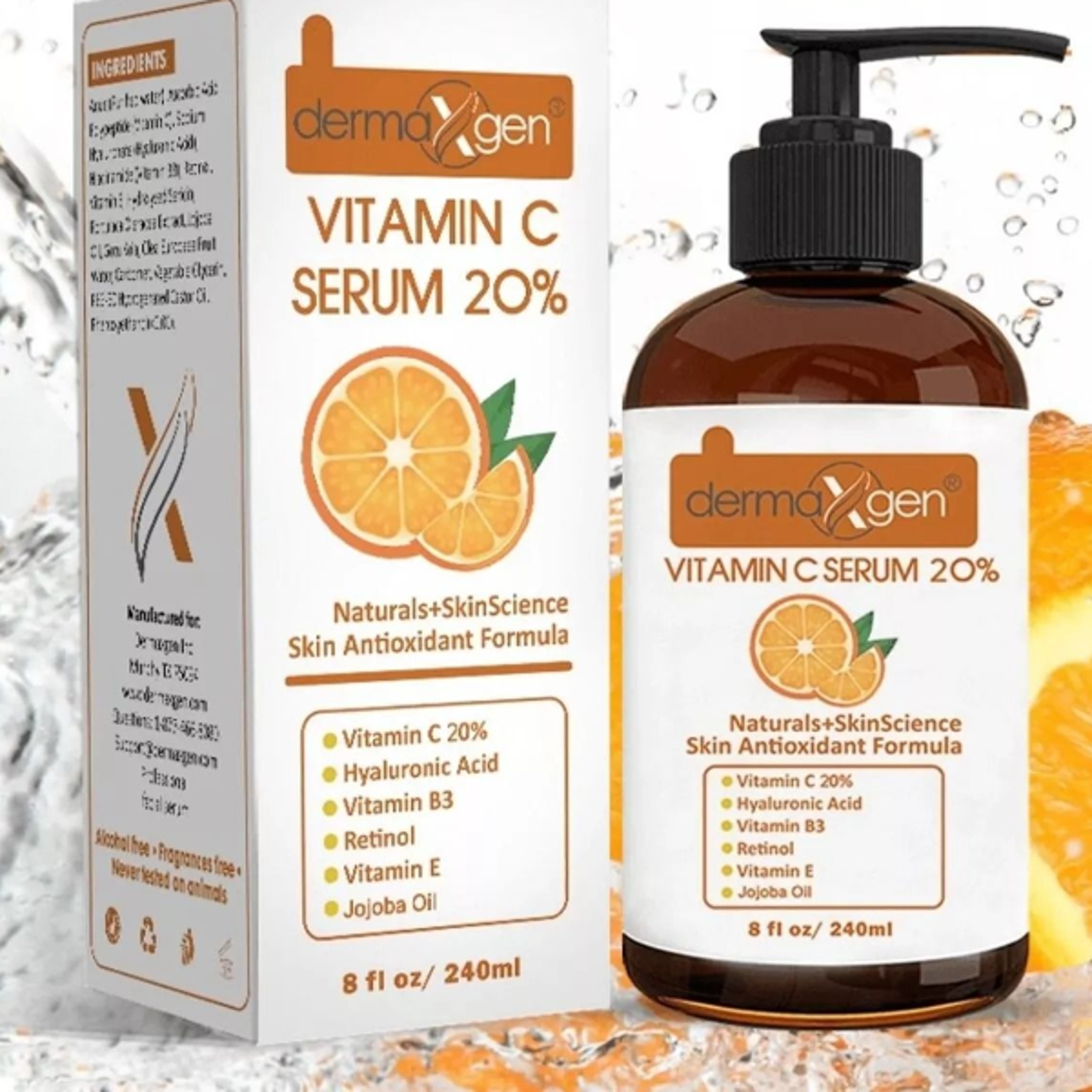 pure vitamin c + hyaluronic acid anti wrinkle face serum for brighter, smoother skin
