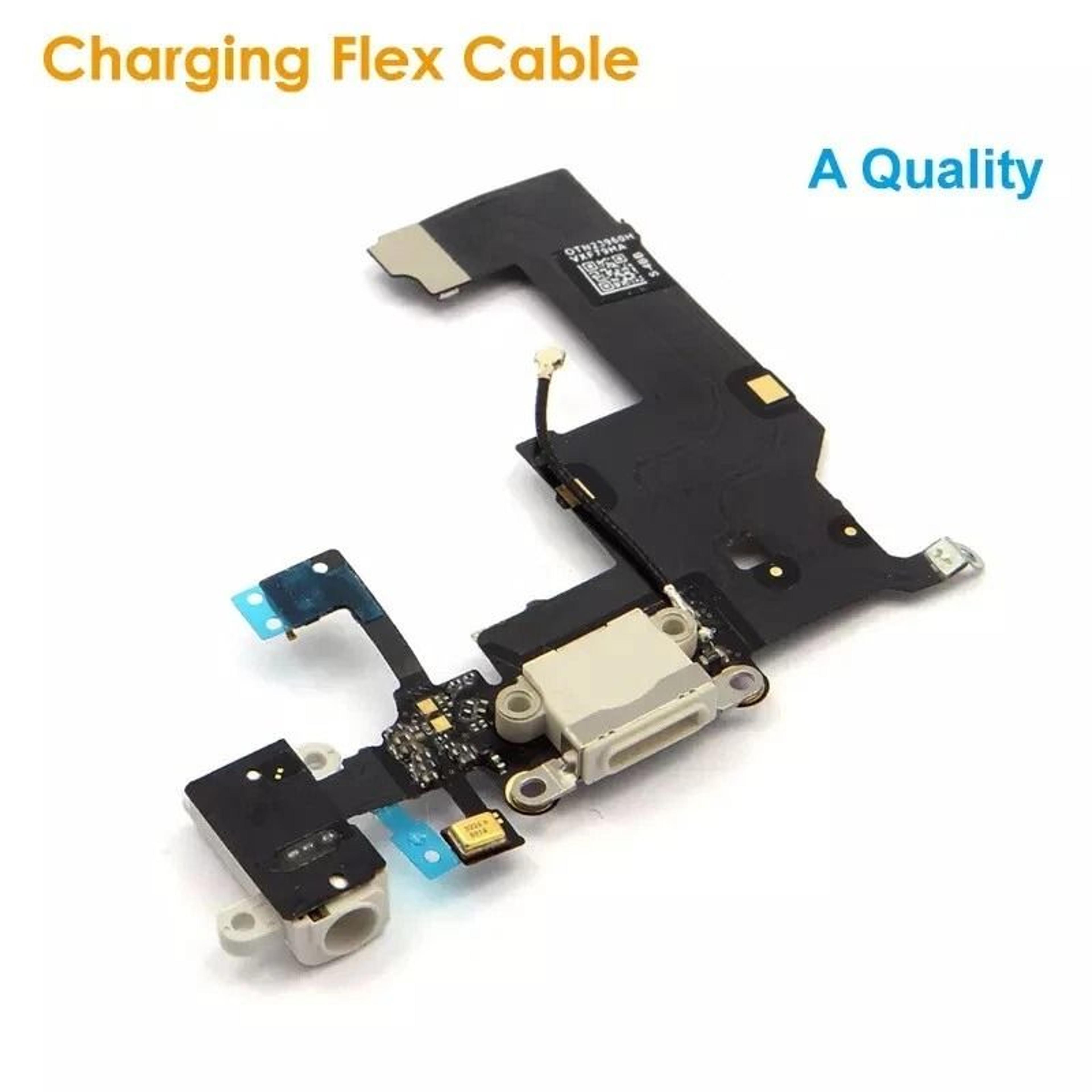 White Charging Port And Headphone Jack Flex Cable For IPhone 5 4