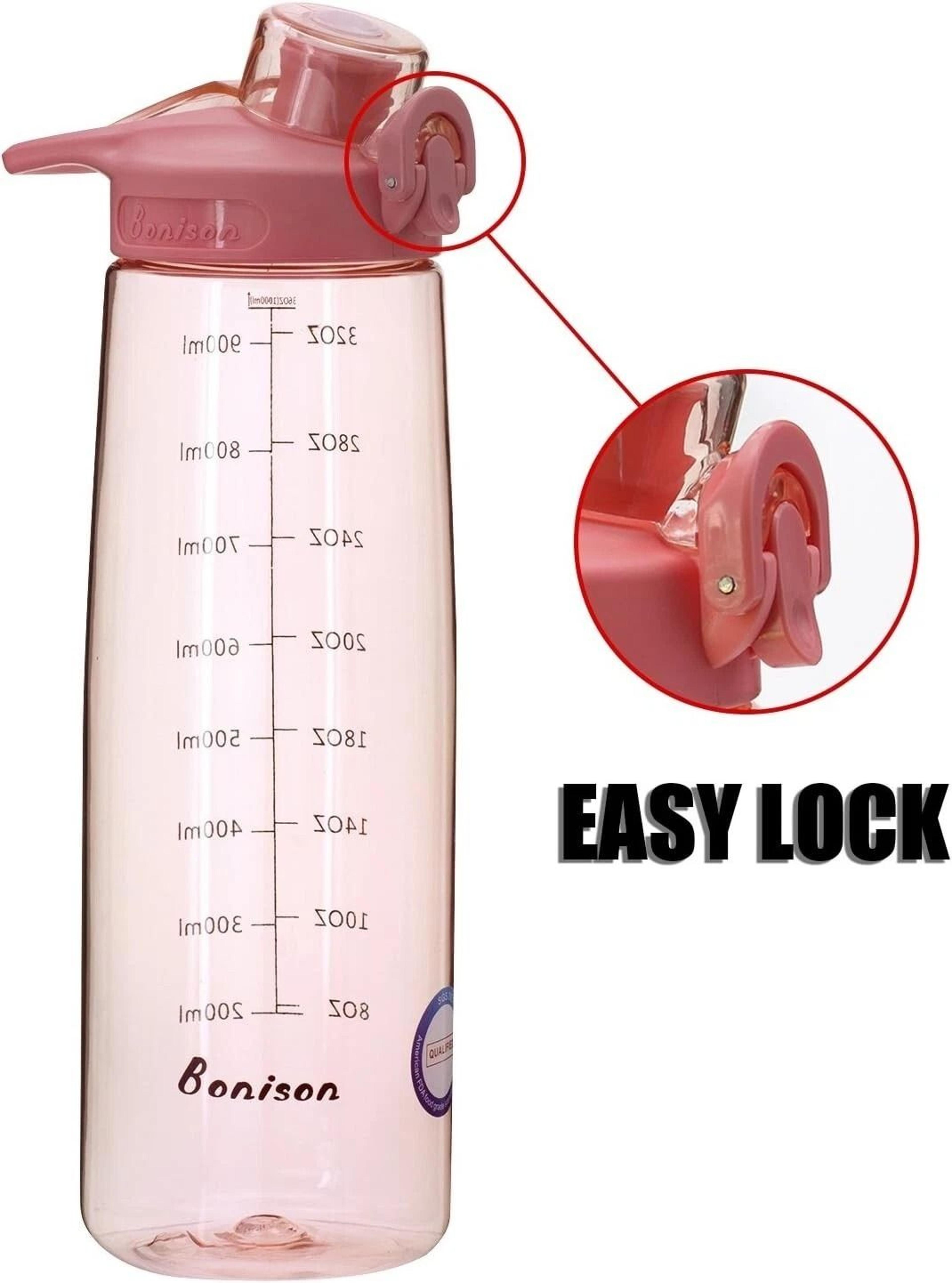 Pink 36 Oz Leakproof Sports Water Bottle With Flip Top Lid  Handle 7