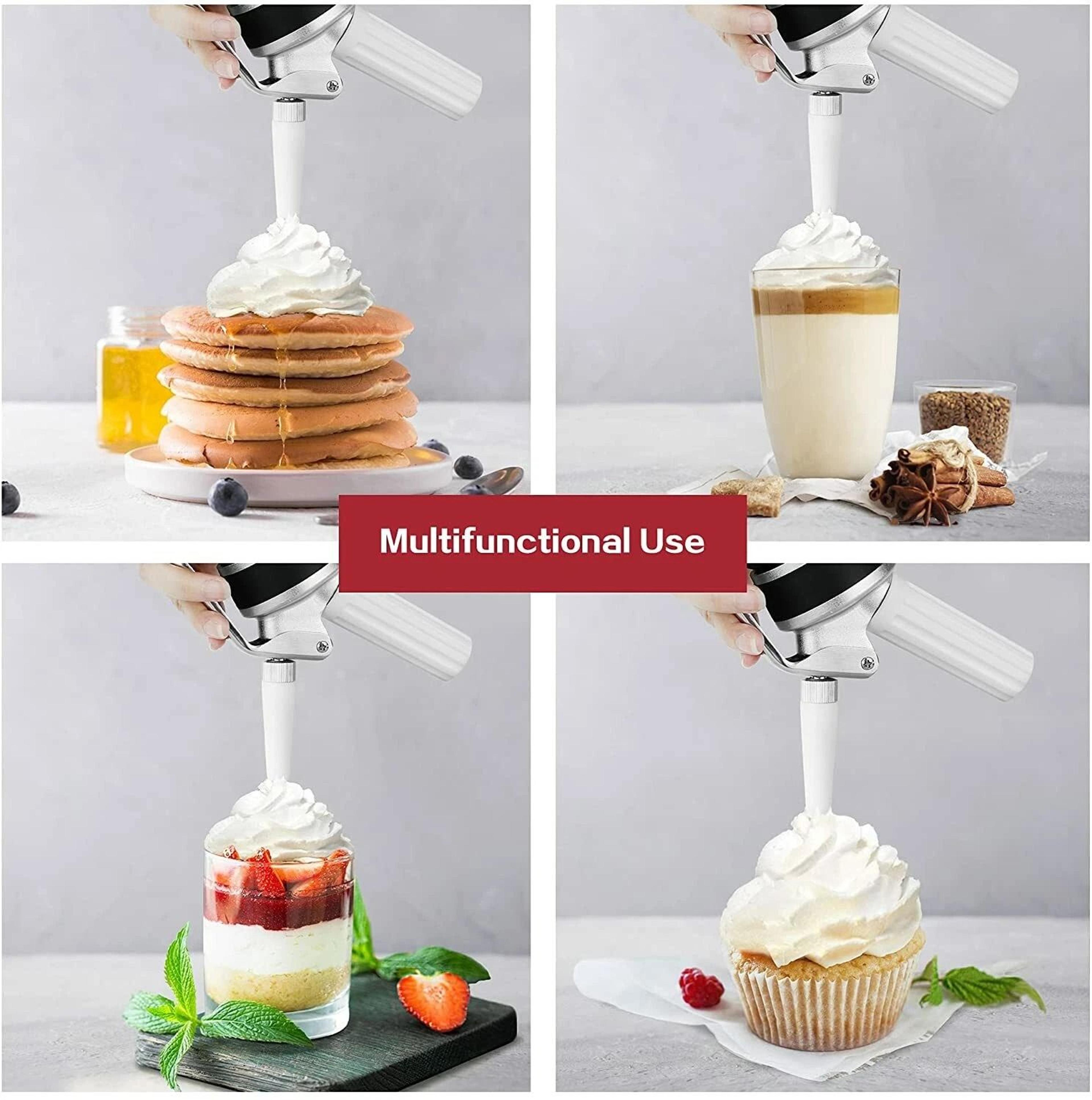Whipped Cream Dispenser Durable Aluminum Foam Whipper For Delicious Cream Creations 1