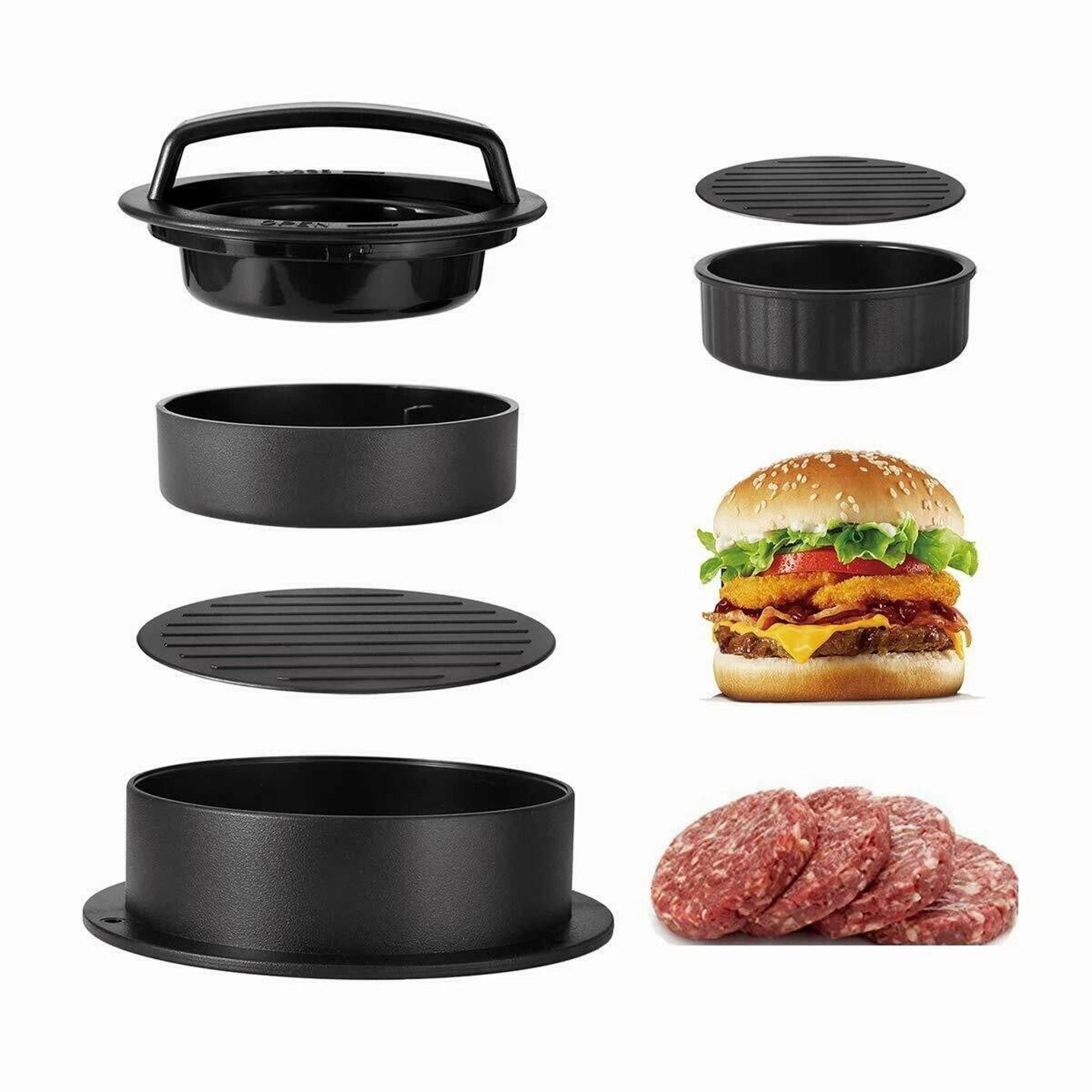 NonStick Stuffed Burger Press 3 In 1 Hamburger Patty Molds  BBQ Sliders Maker 10