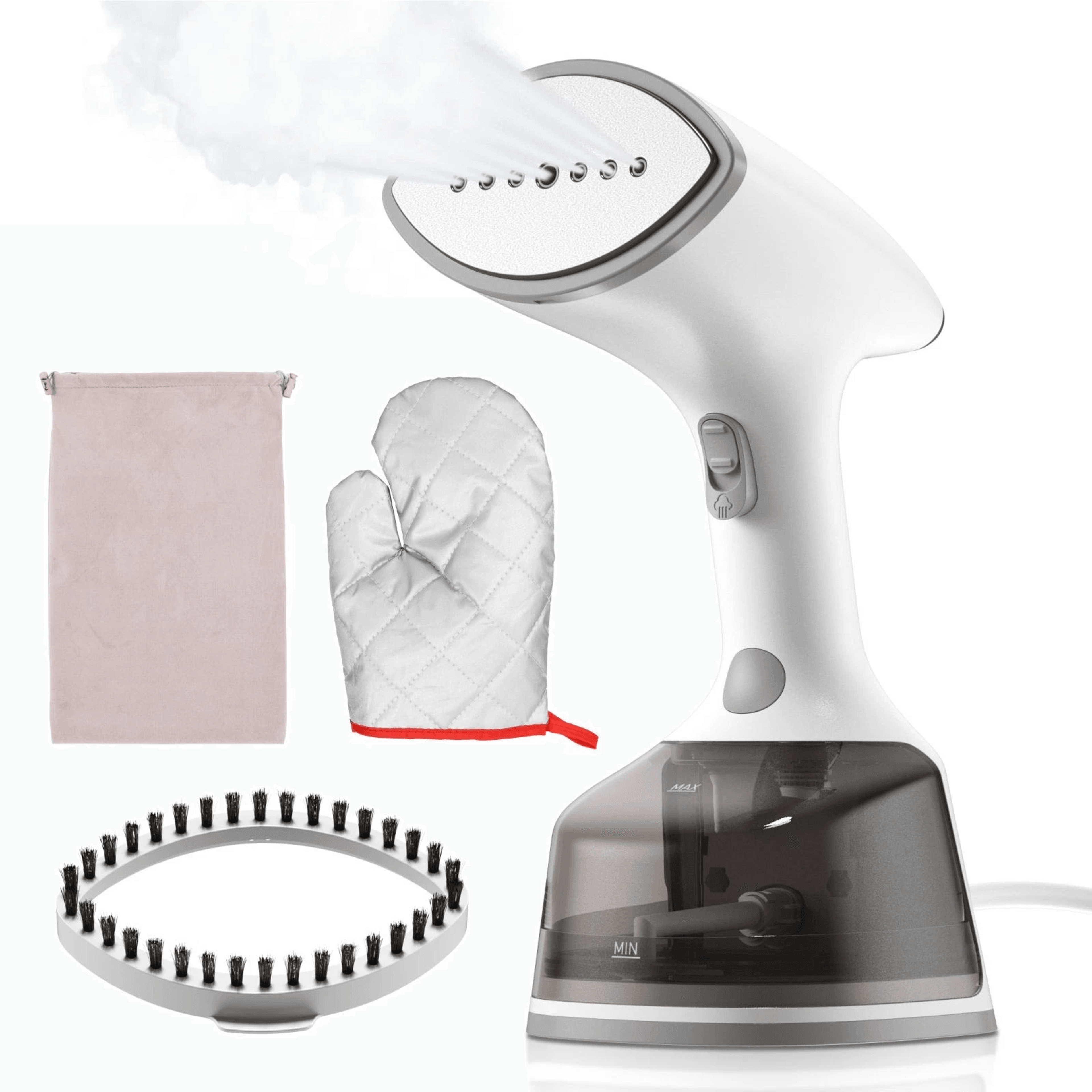 handheld garment steamer with steam settings & tank portable & efficient for travel and home use