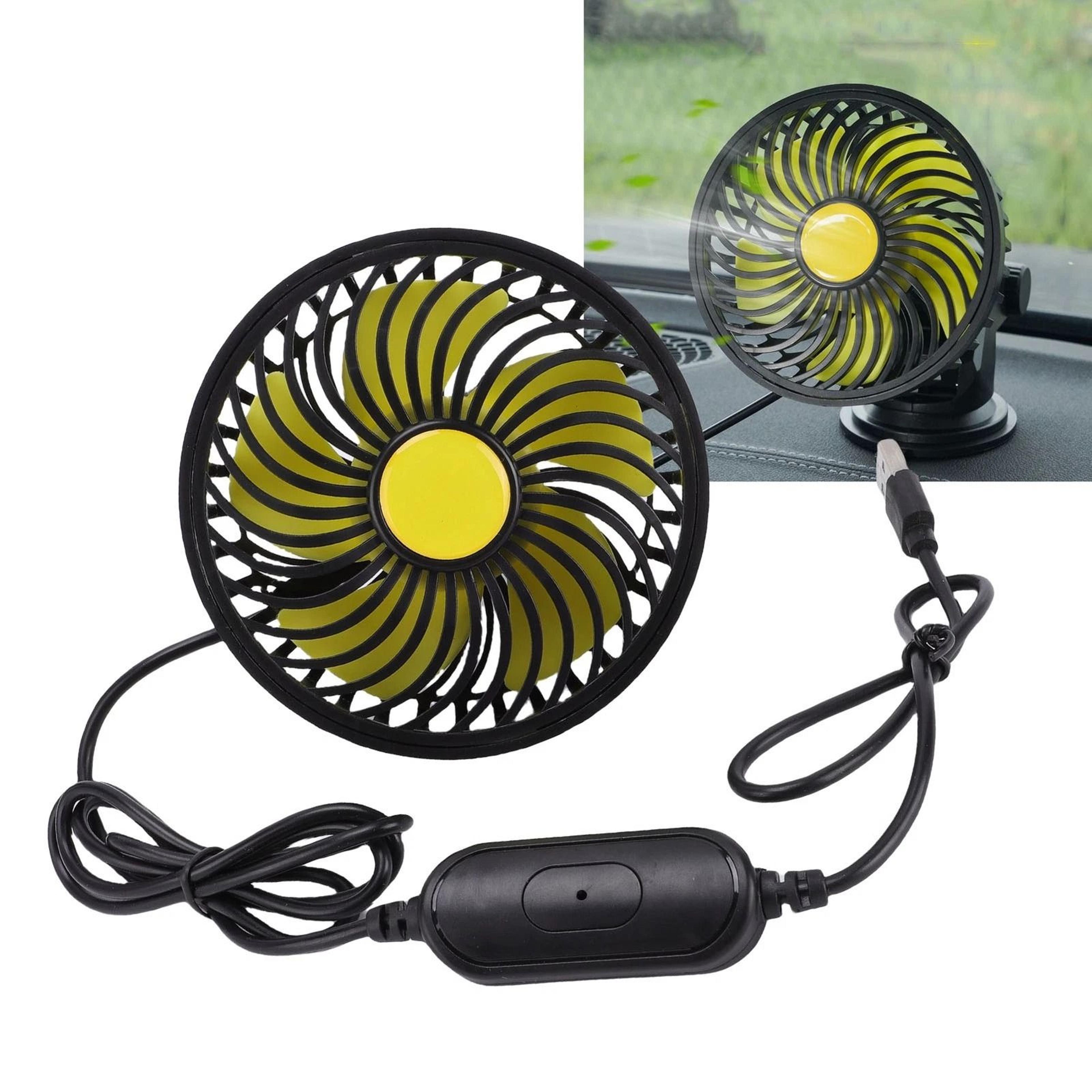 car cooling fan 360° rotating air circulation fan for vehicle seats