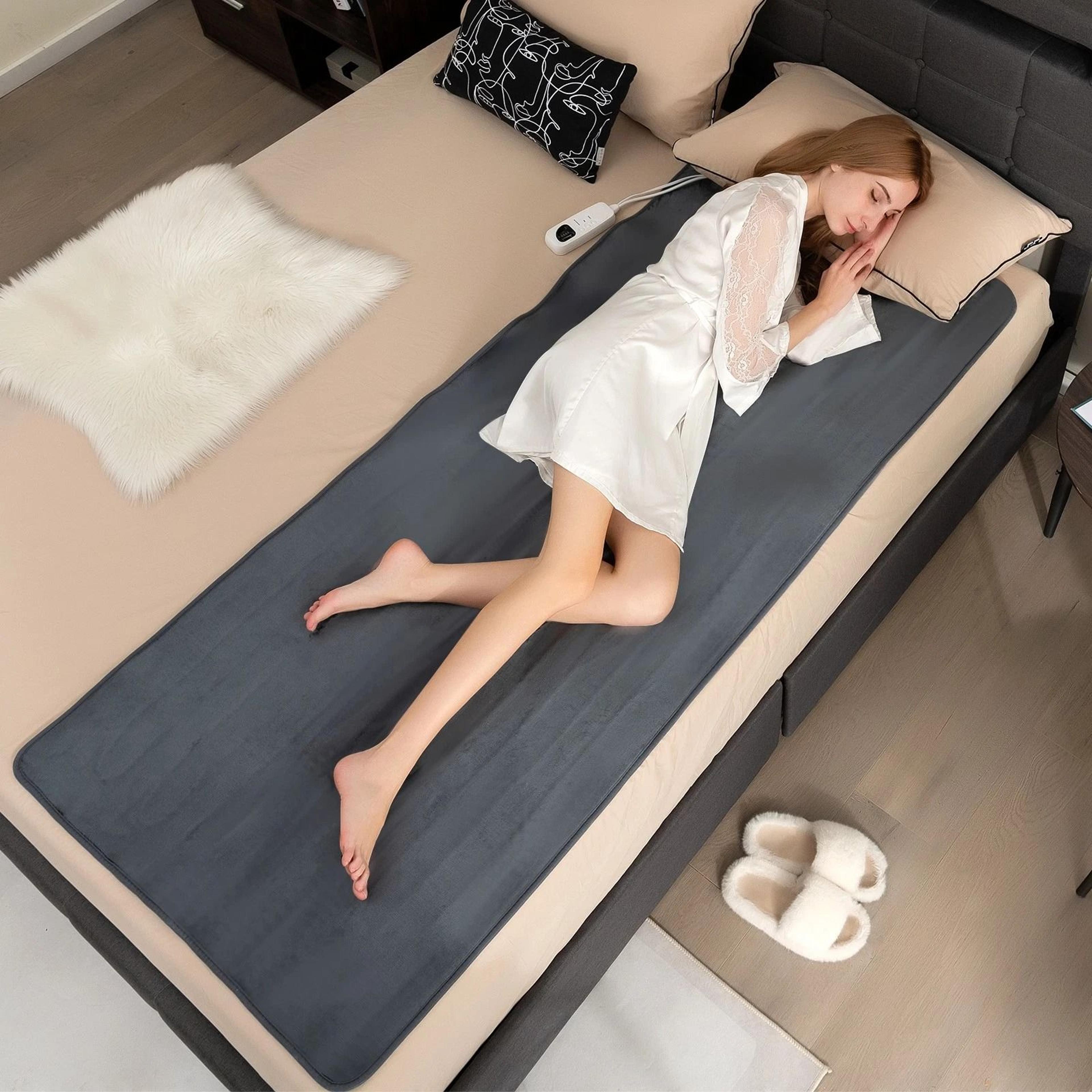 heated mattress pad twin flannel warmer with 5 heat settings for massage tables and bedroom use