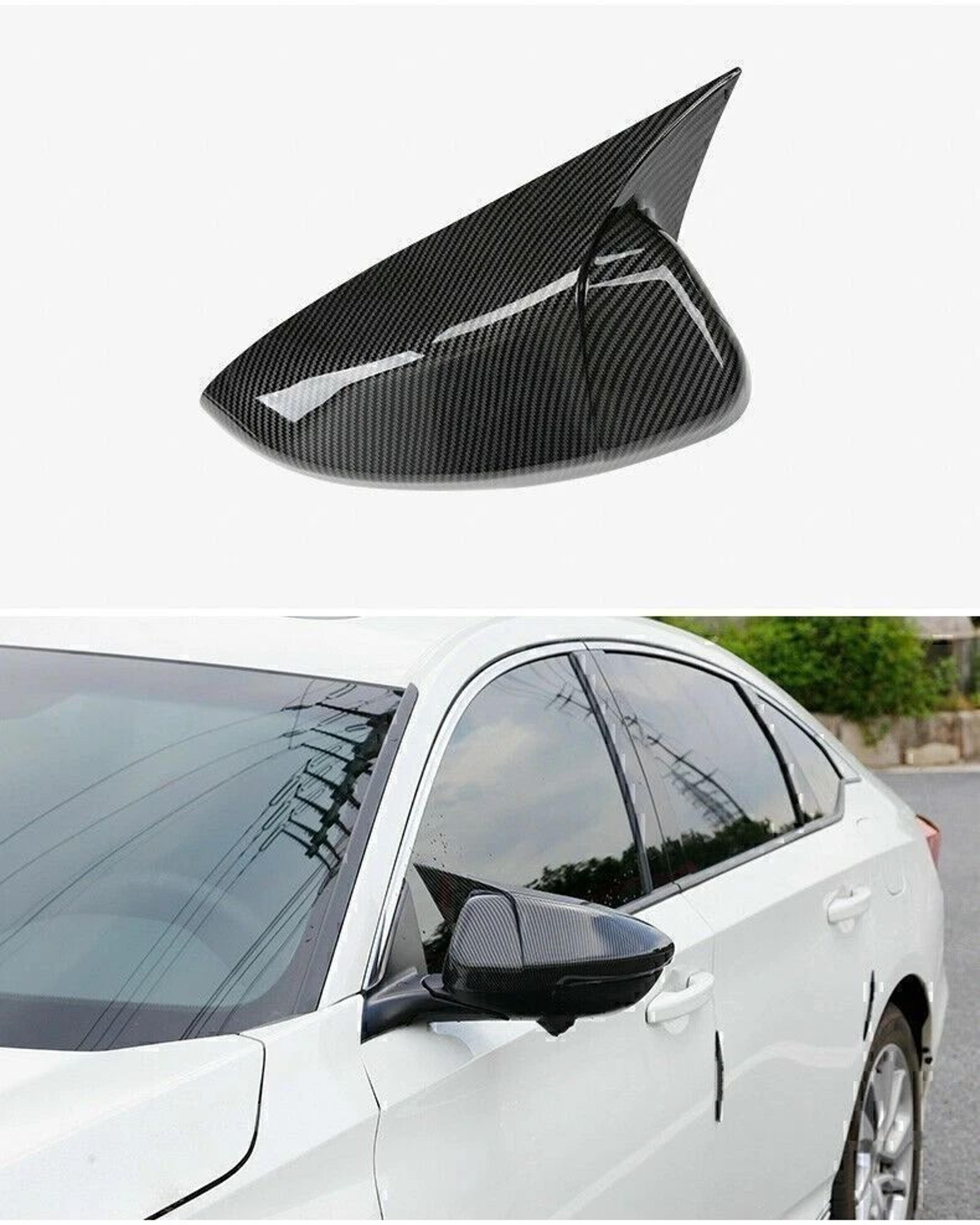 honda accord m style carbon fiber mirror cover caps without turn signal
