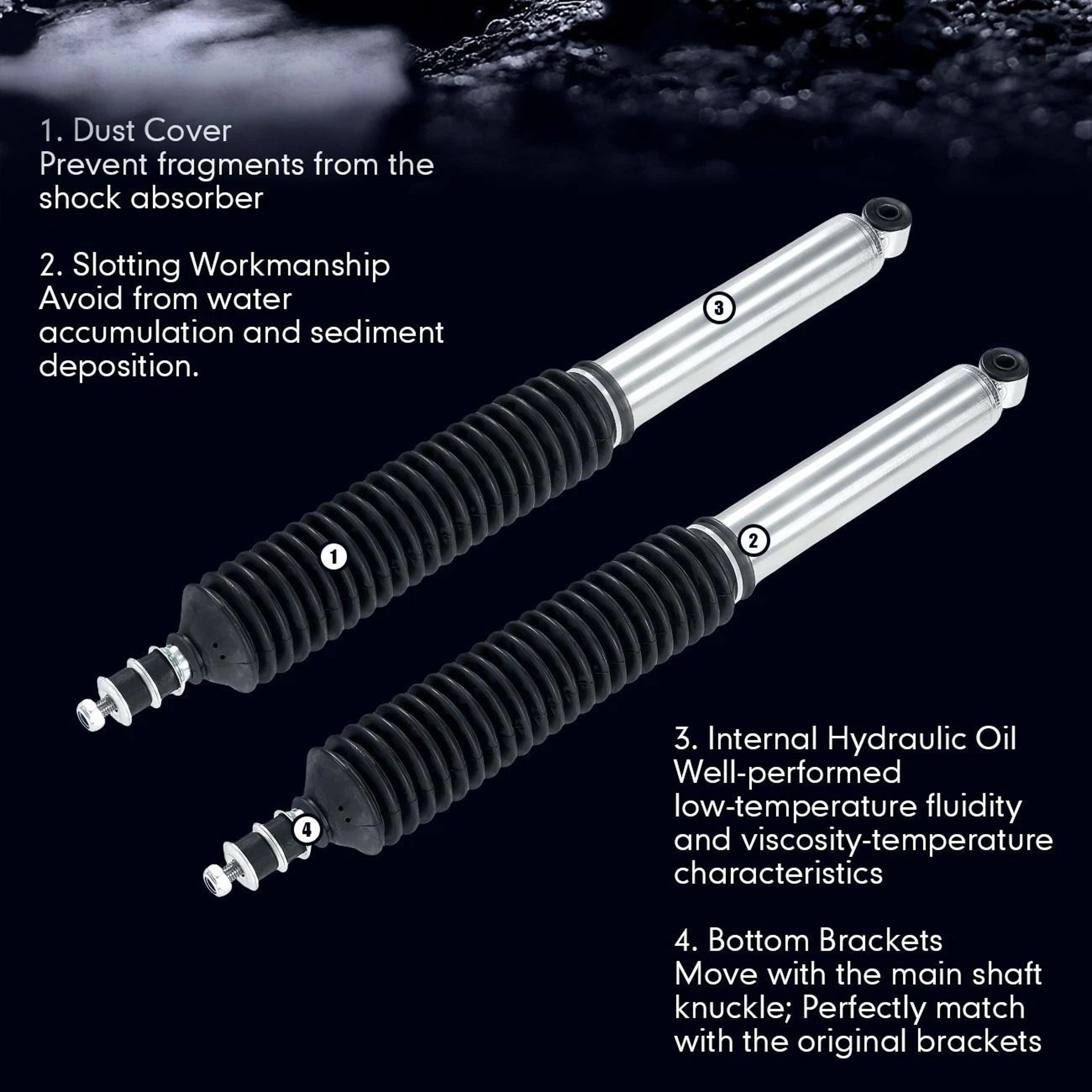 Toyota Tacoma Rear Monotube Gas Shocks Pair For Lift 15