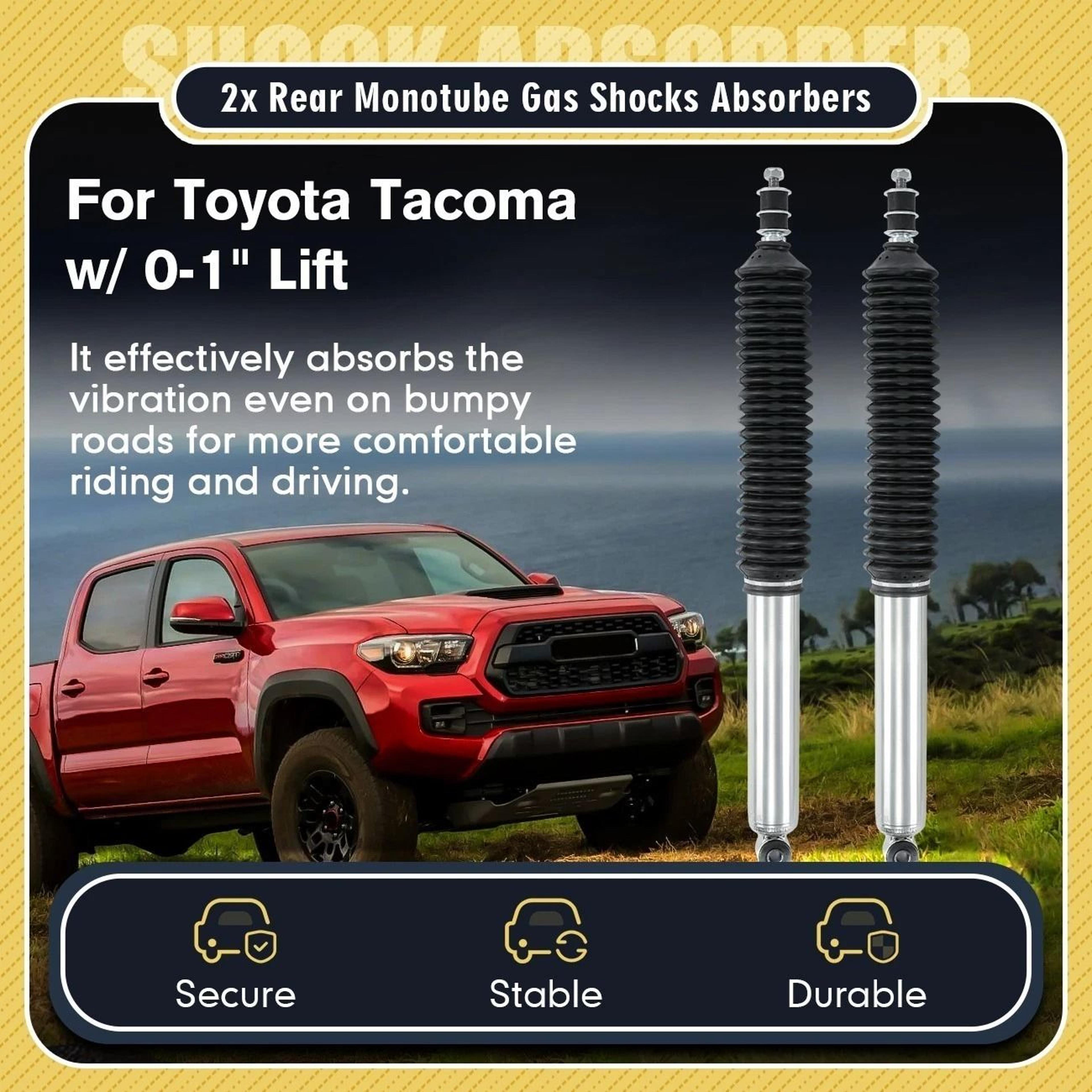 Toyota Tacoma Rear Monotube Gas Shocks Pair For Lift 16
