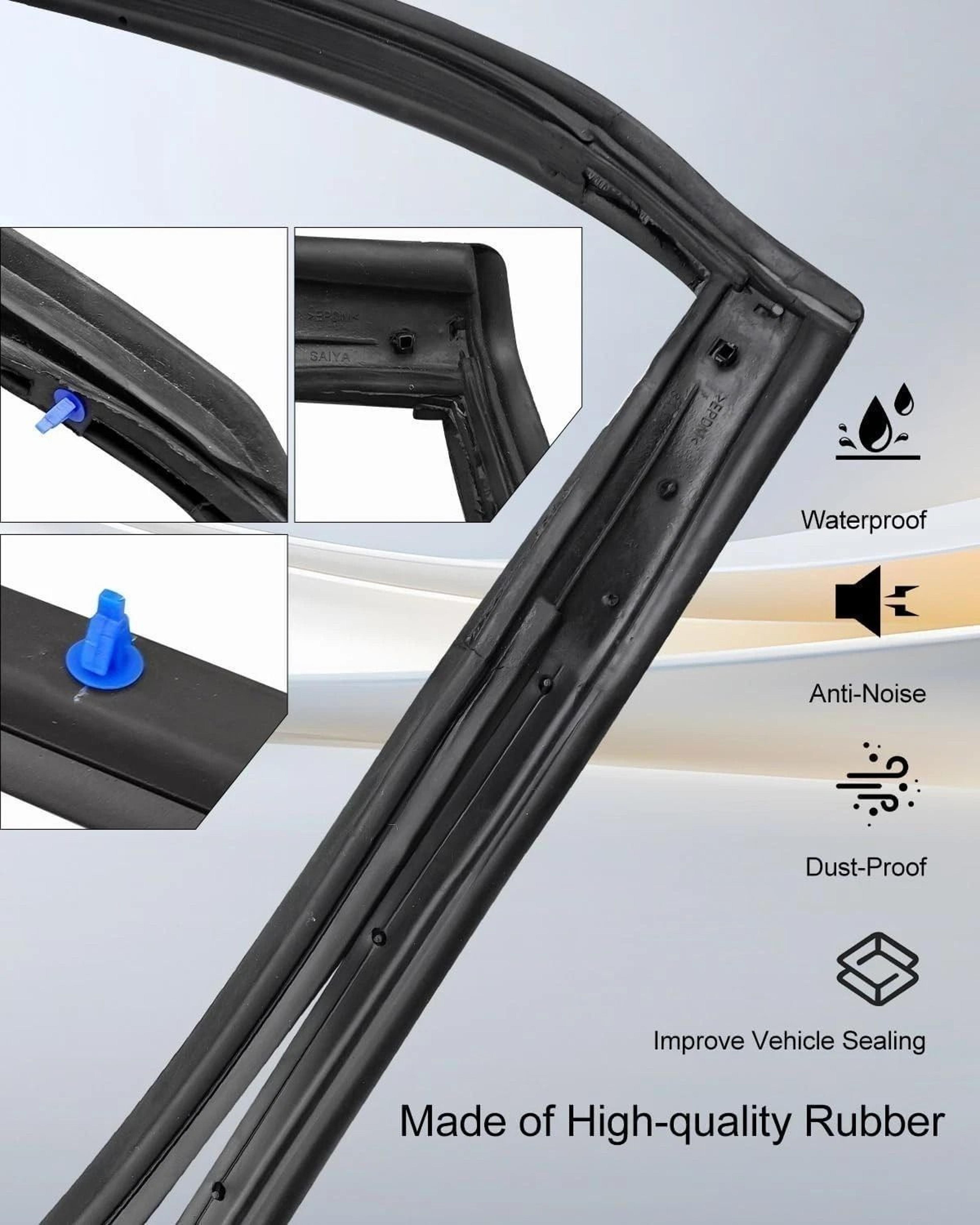 Nissan Sentra Rear Door Weatherstrip Seal Pair Left And Right 11