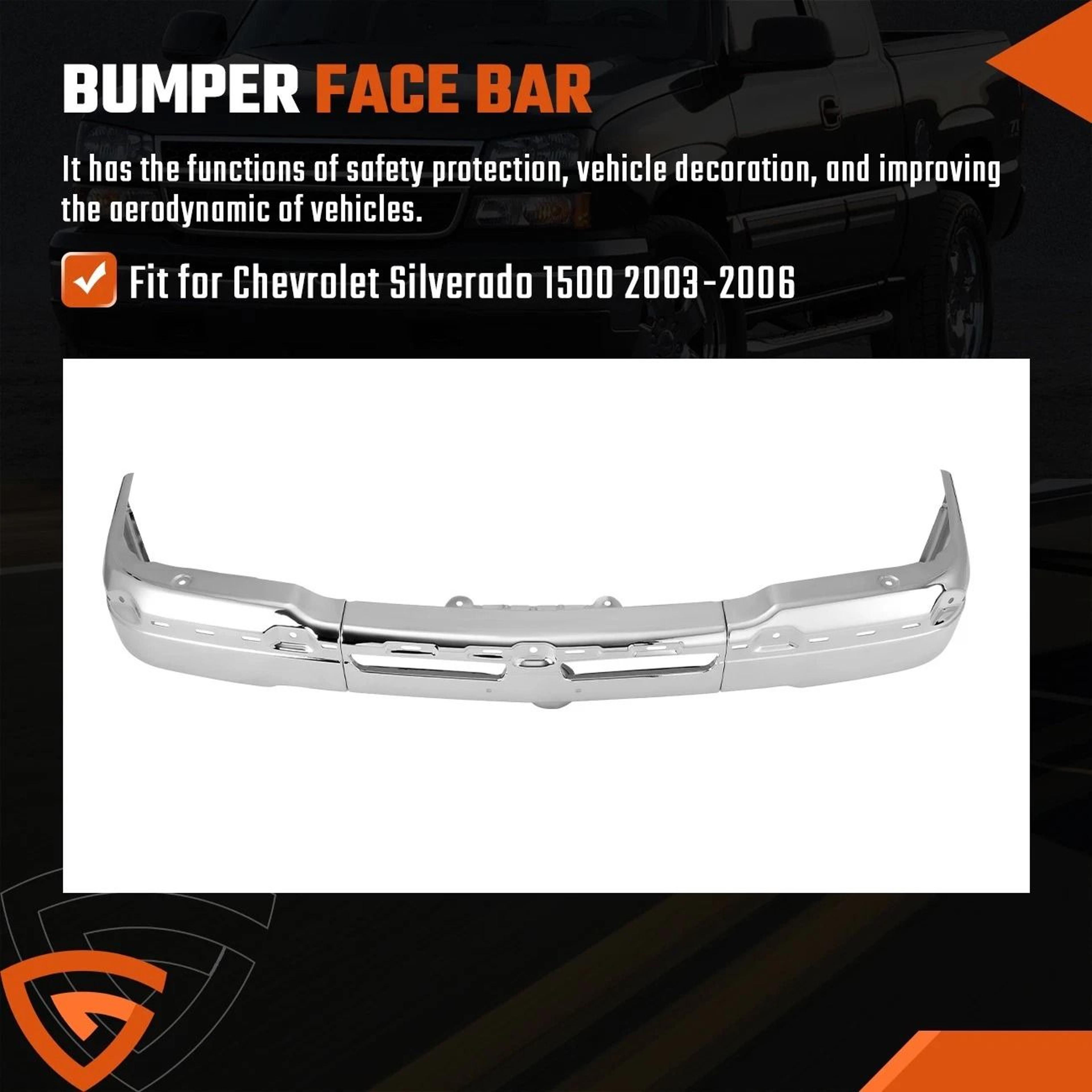 Chrome Silverado Front Bumper For Chevy Avalanche 1