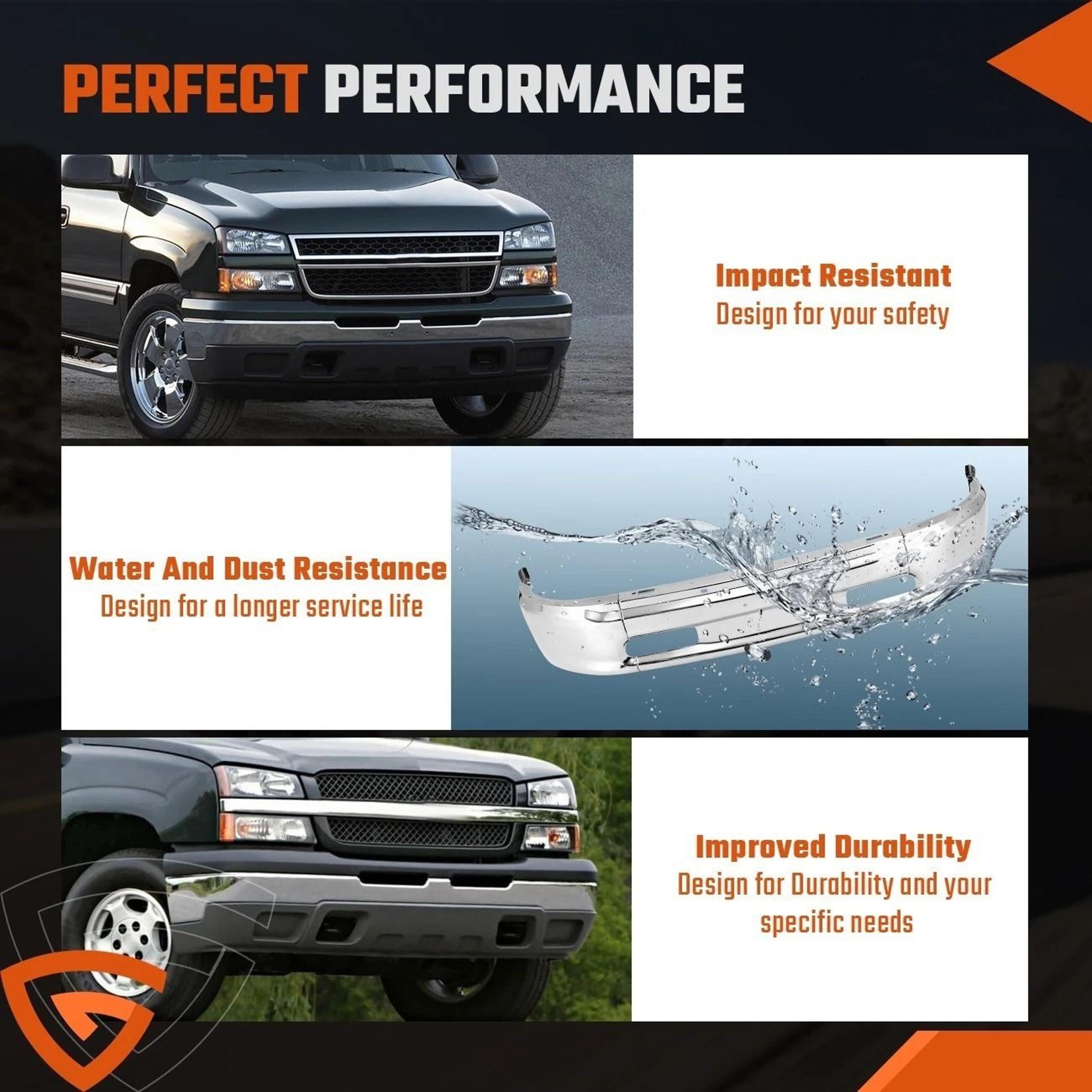 Chrome Silverado Front Bumper For Chevy Avalanche 9