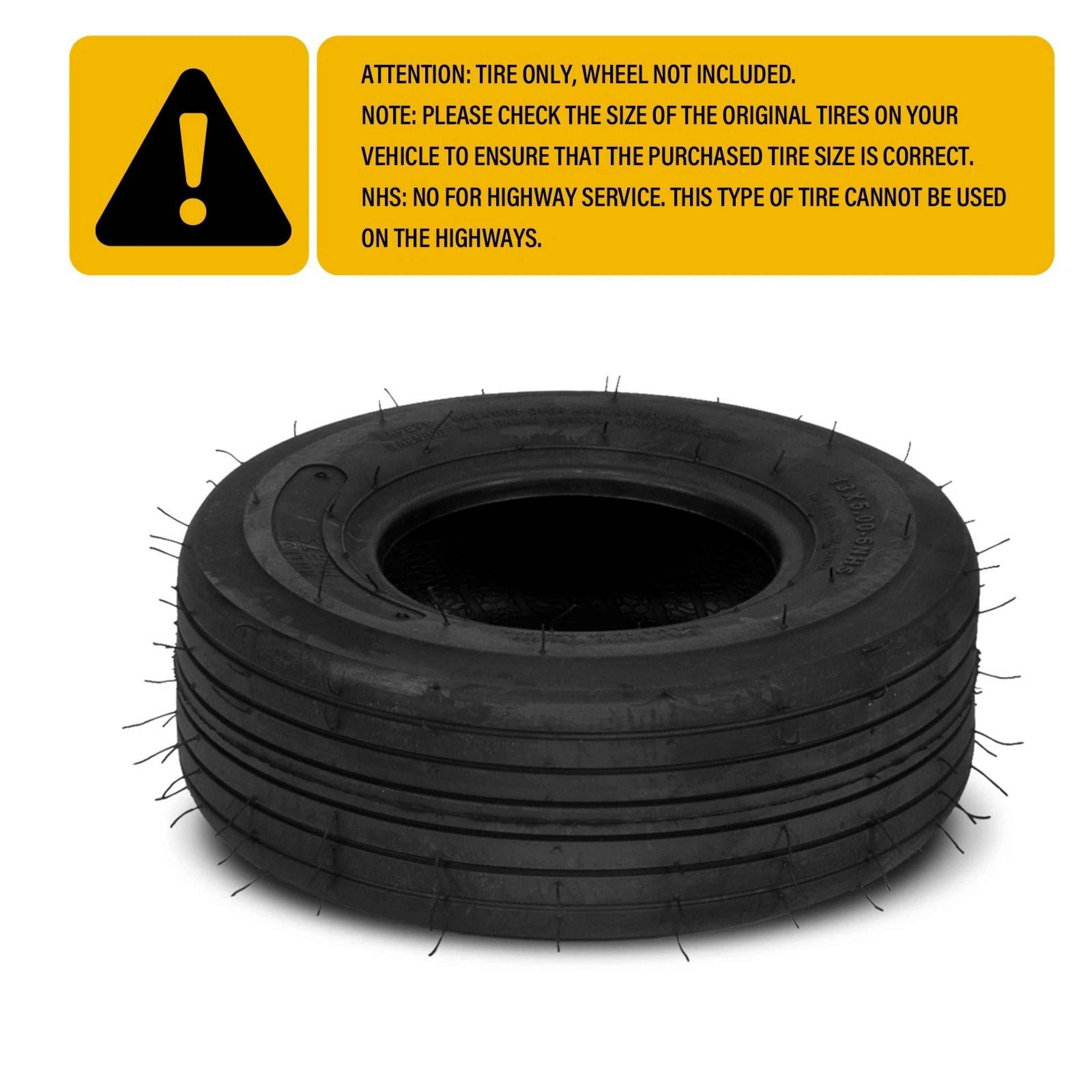 Two 6 Lawn Mower Garden Tractor Tires  2 Ply Rated Heavy Duty 1