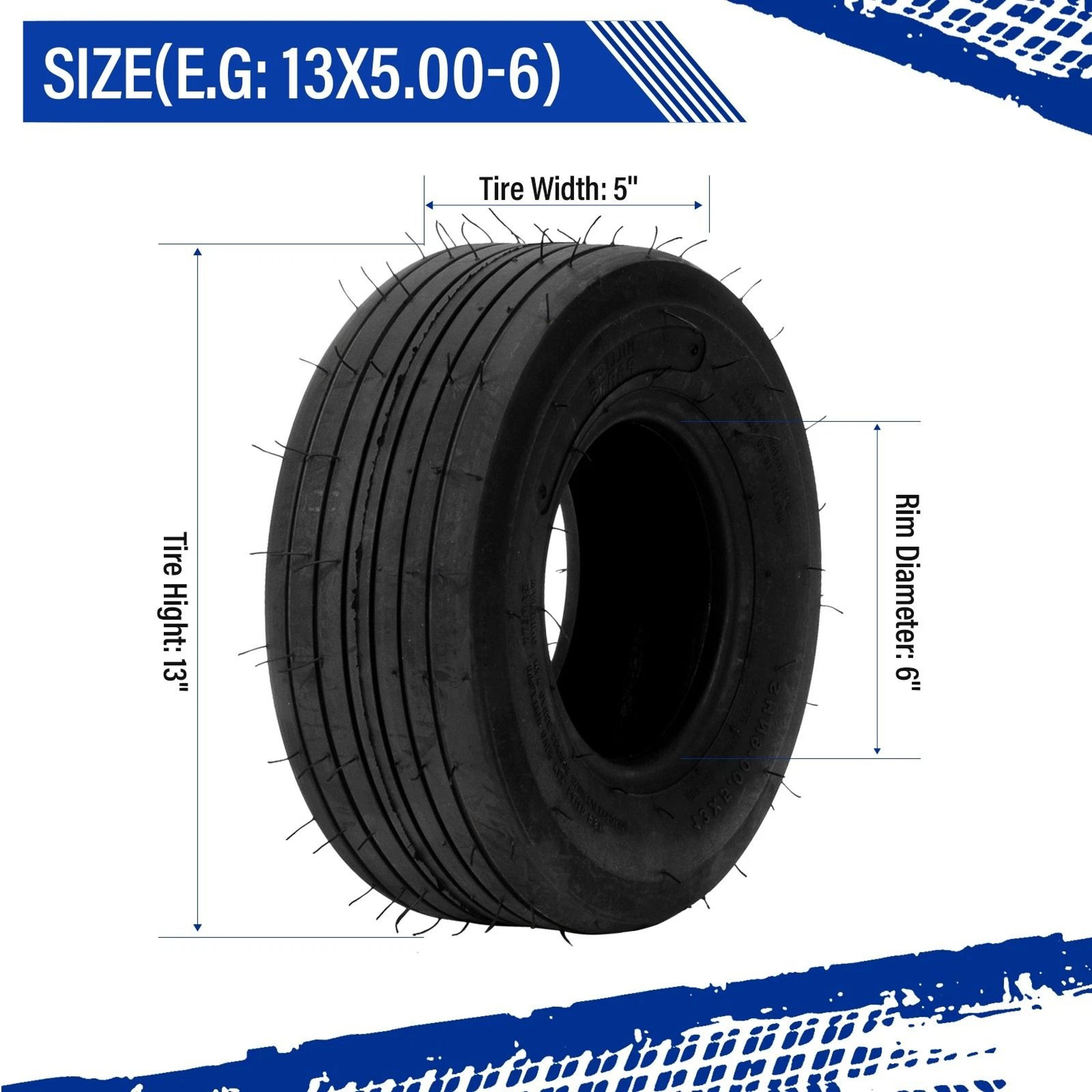 Two 6 Lawn Mower Garden Tractor Tires  2 Ply Rated Heavy Duty 8