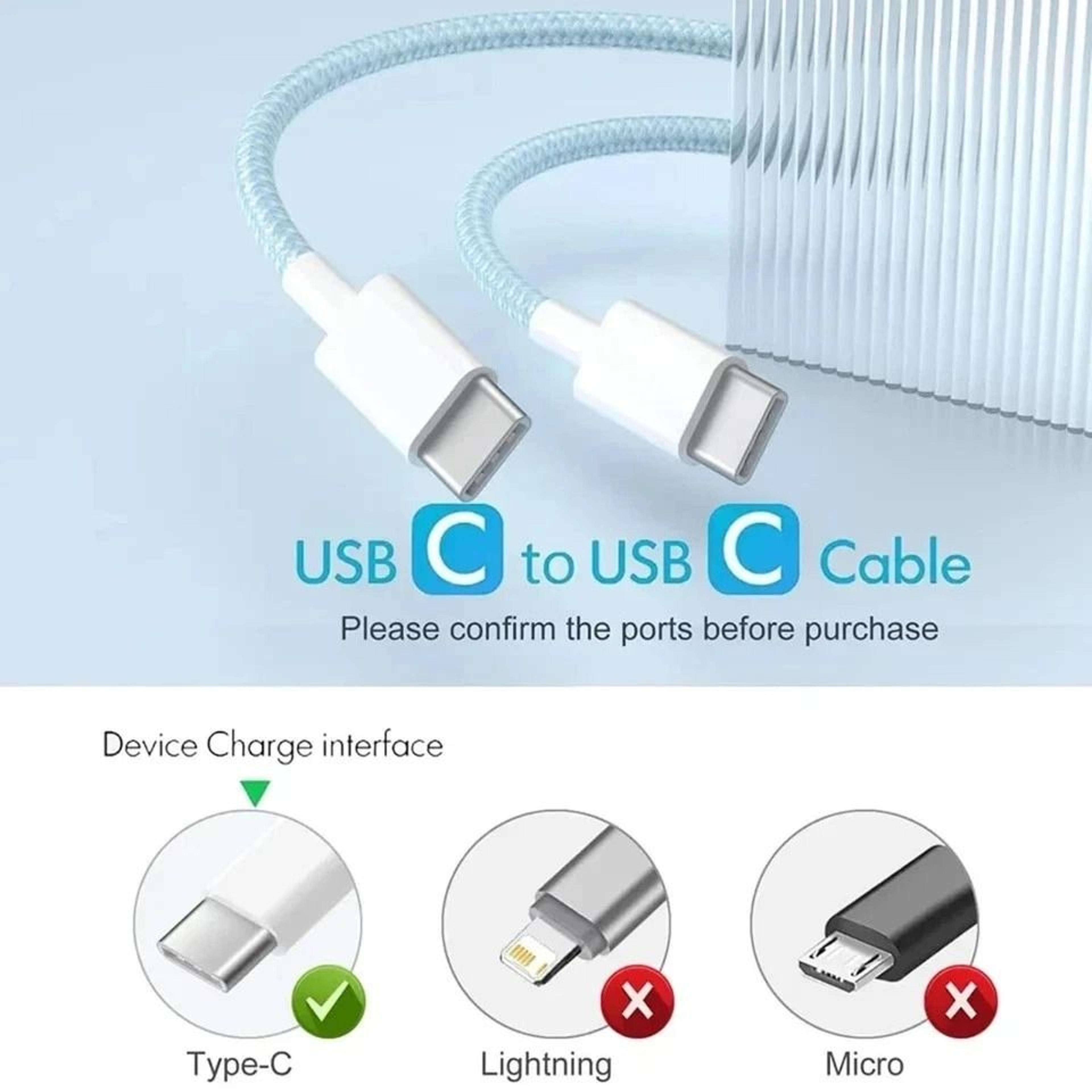OEM USB C Braided Cable For IPhone Fast Charging  Durable 2