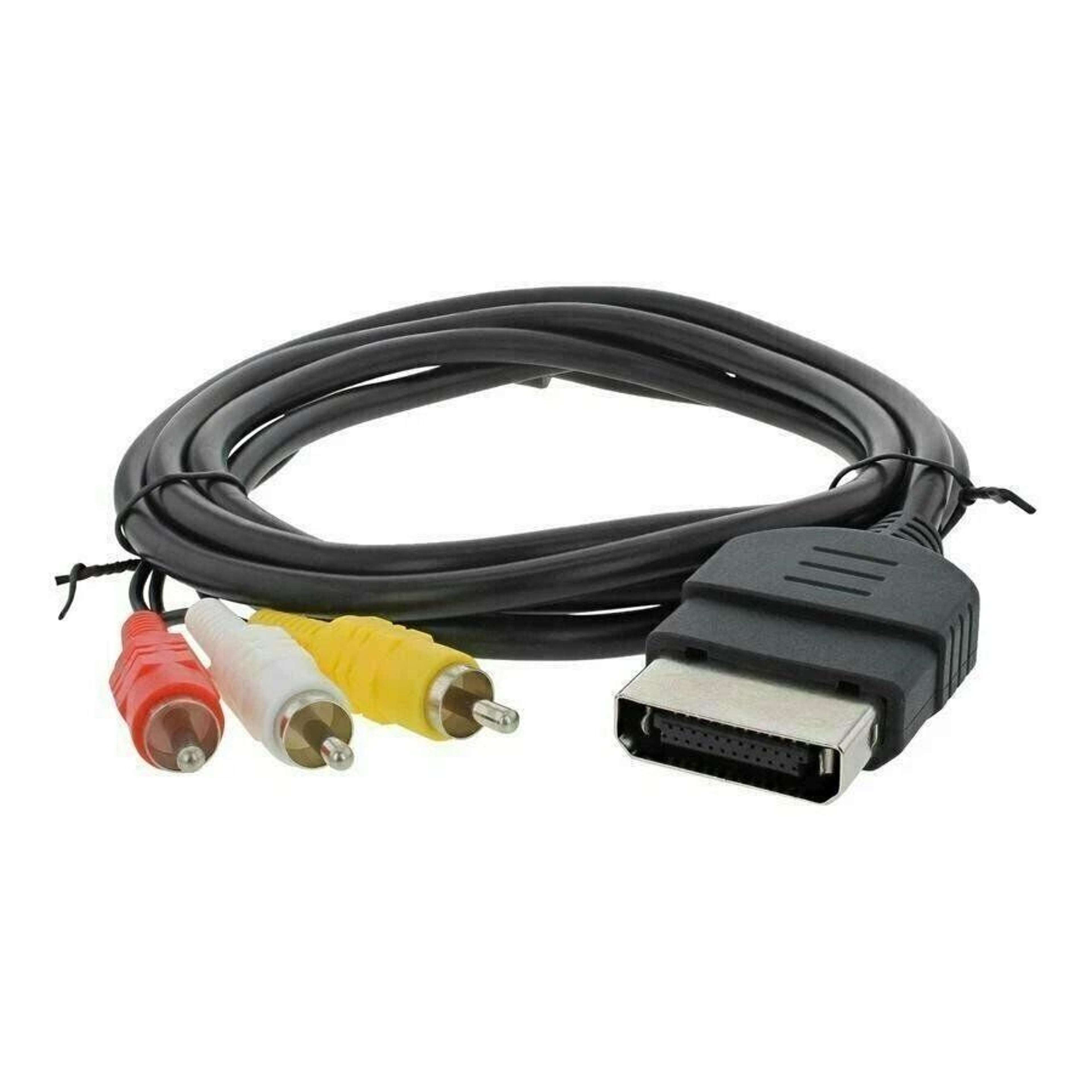 Original Xbox AV Cable  Power Cord Bundle For Classic Console RCA TV Setup 3