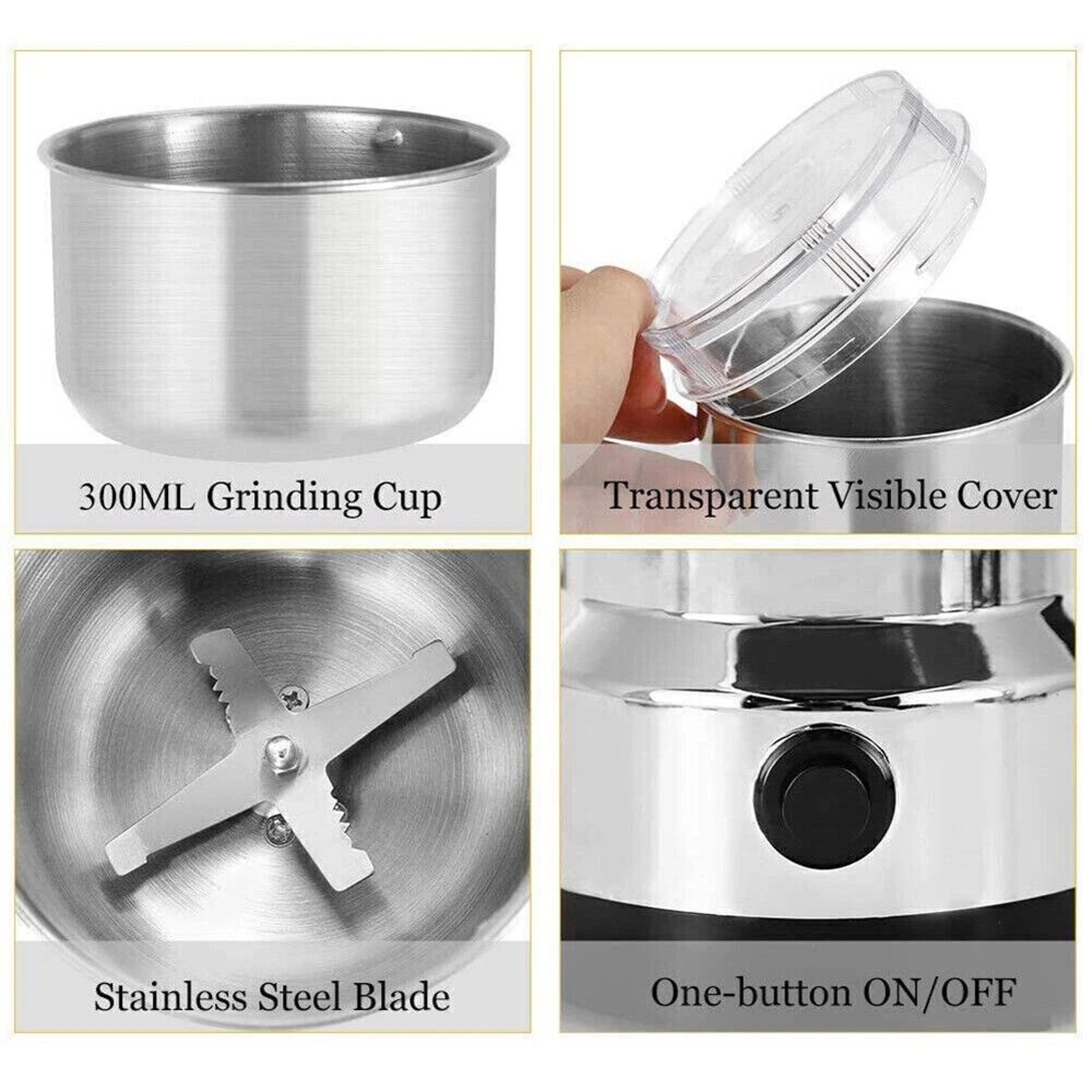Electric Coffee Grinder For Beans Spices Herbs And Seeds 4