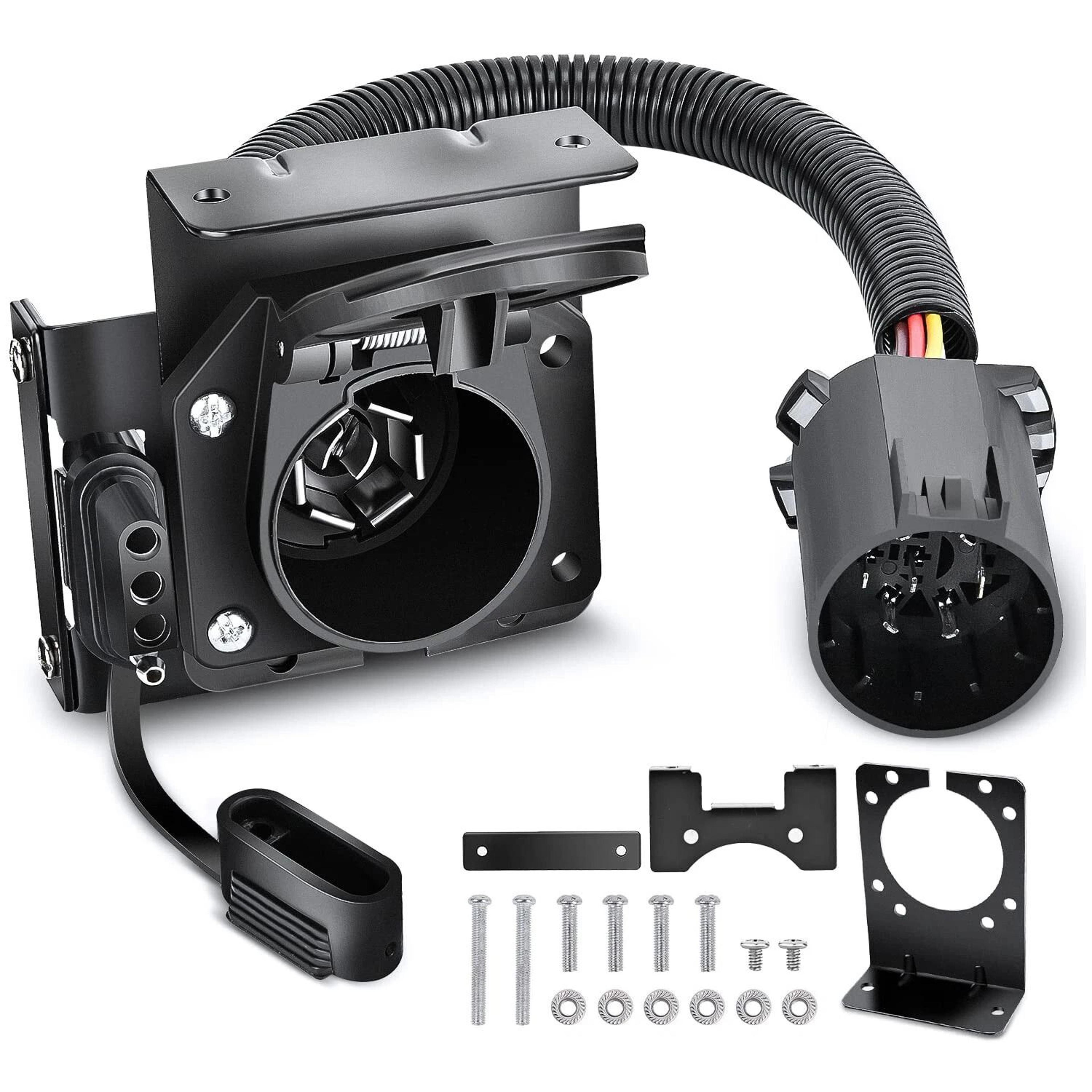 silverado 7 way trailer connector with 4 pin flat multi tow adapter