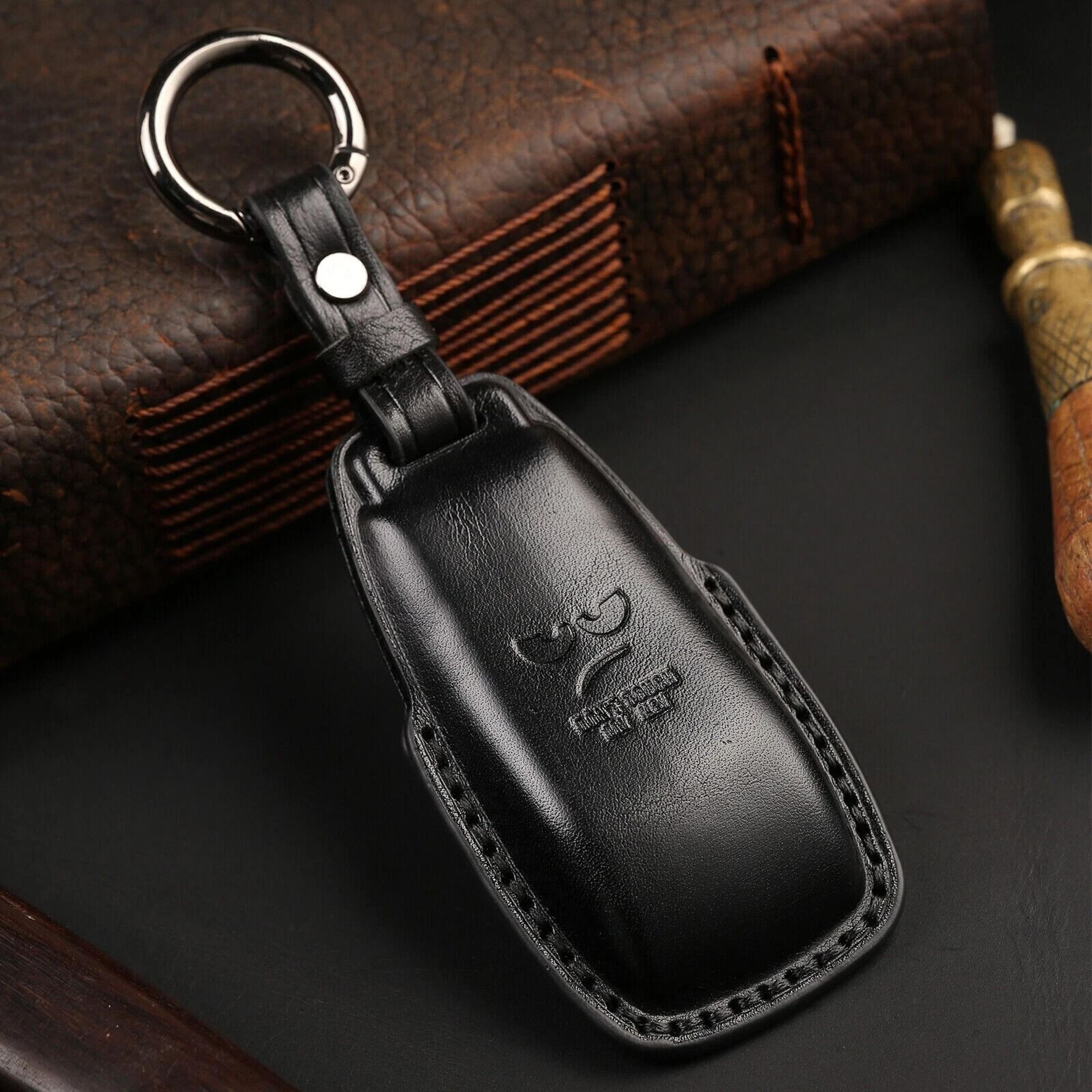genuine leather mercedes key fob cover smart key case