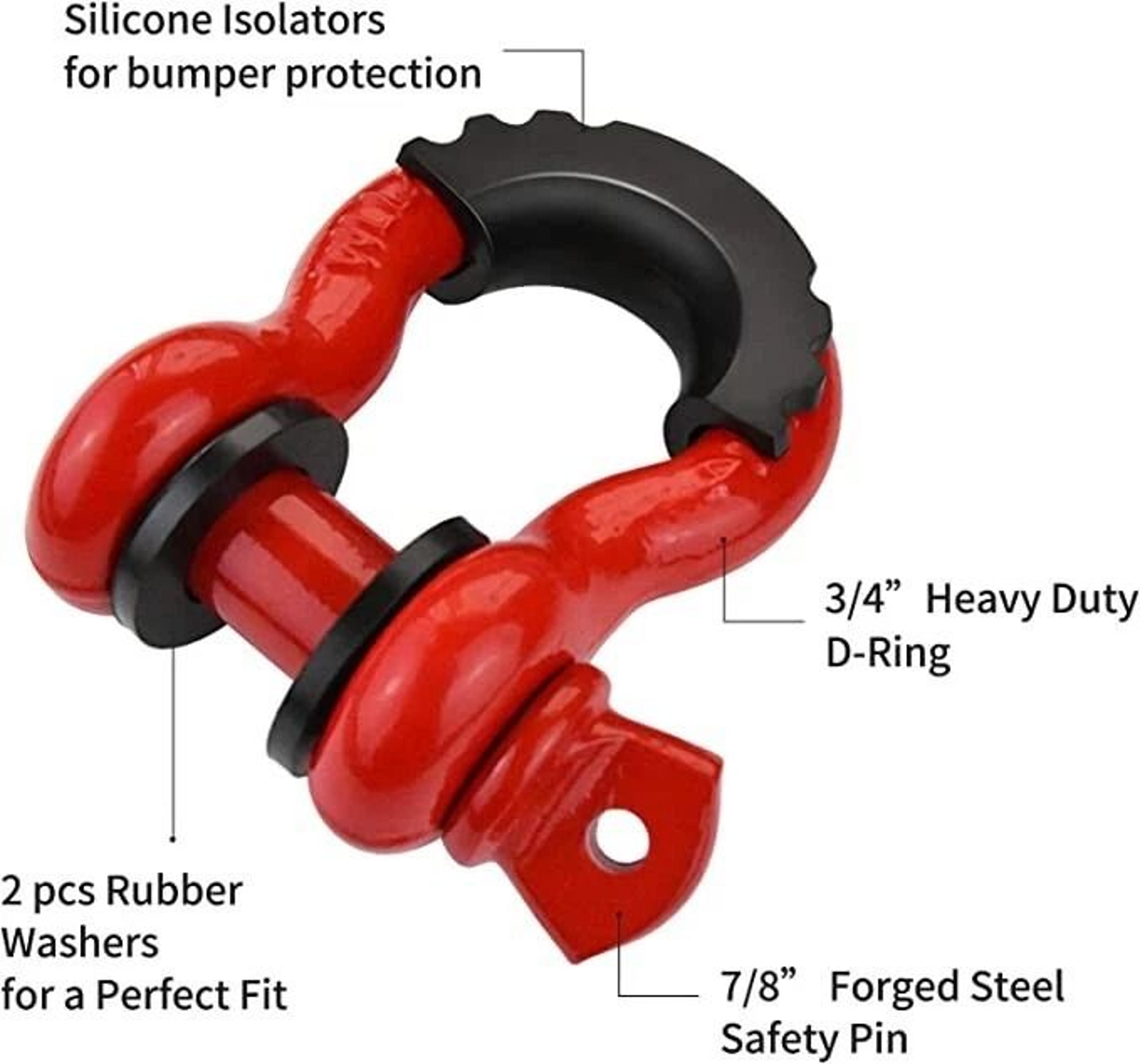 Heavy Duty D Ring Recovery Shackles For Jeep Truck 5