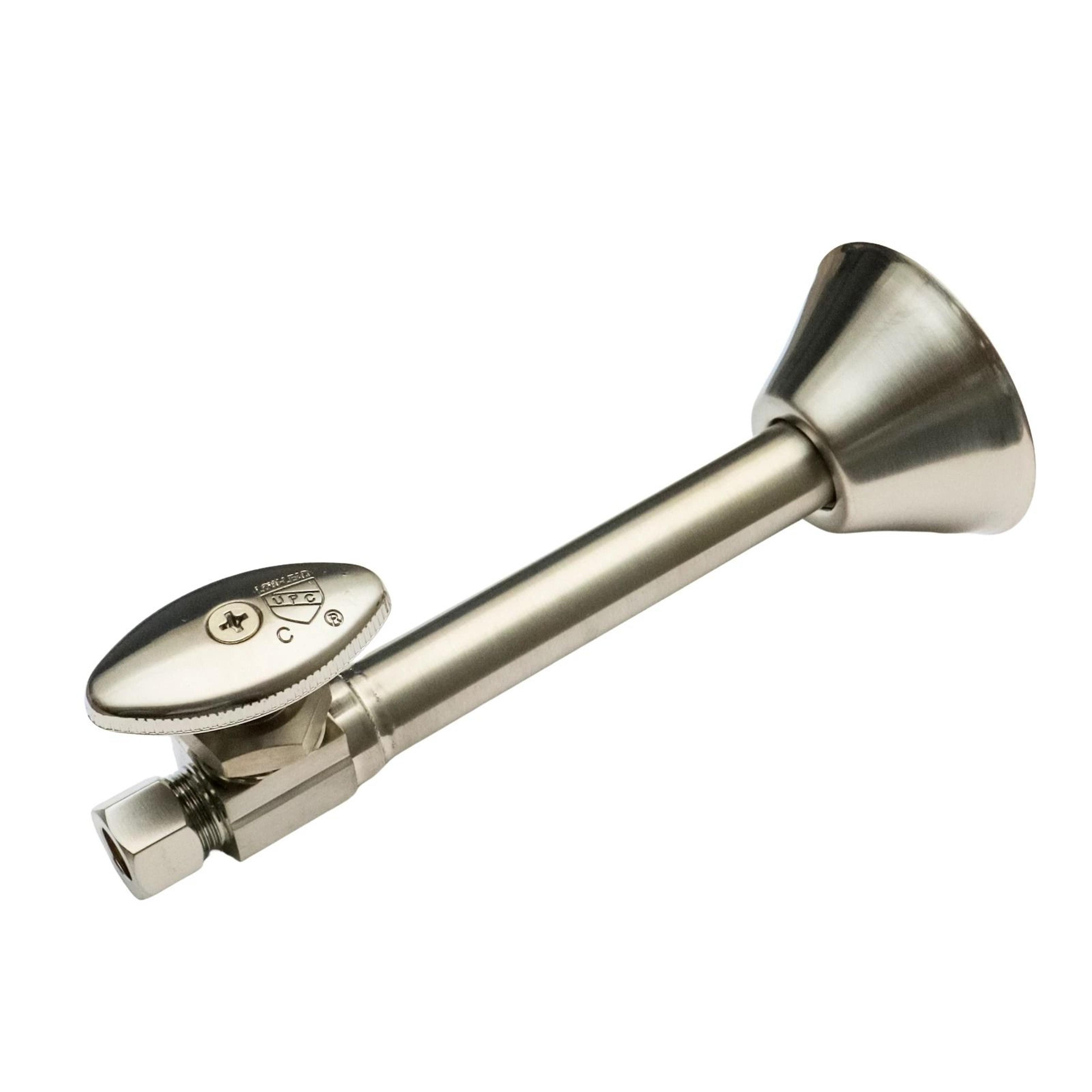 copper sweat compression straight stop valve with bell flange
