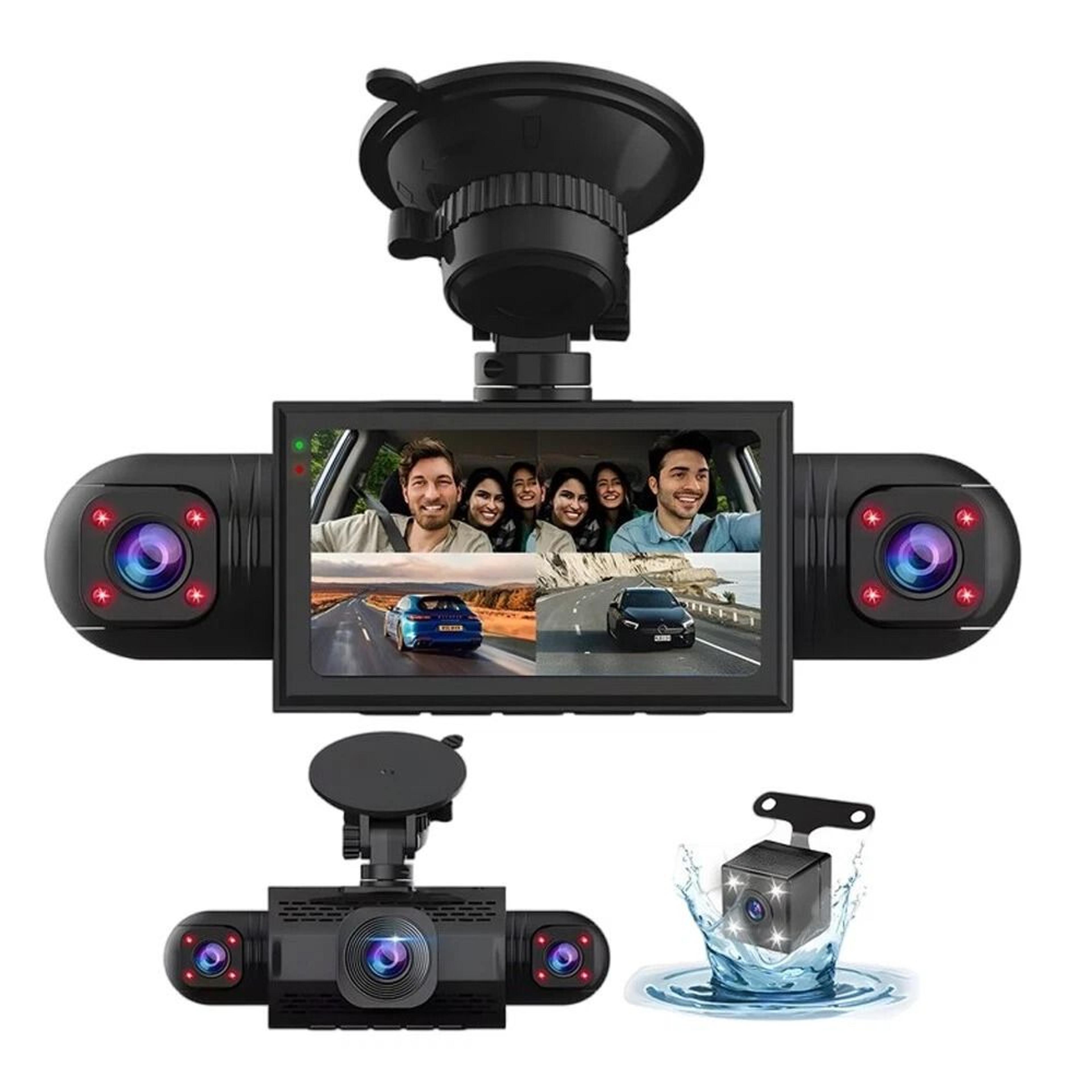 4 channel 360° dash cam for uber & trucks front, rear, inside cabin camera
