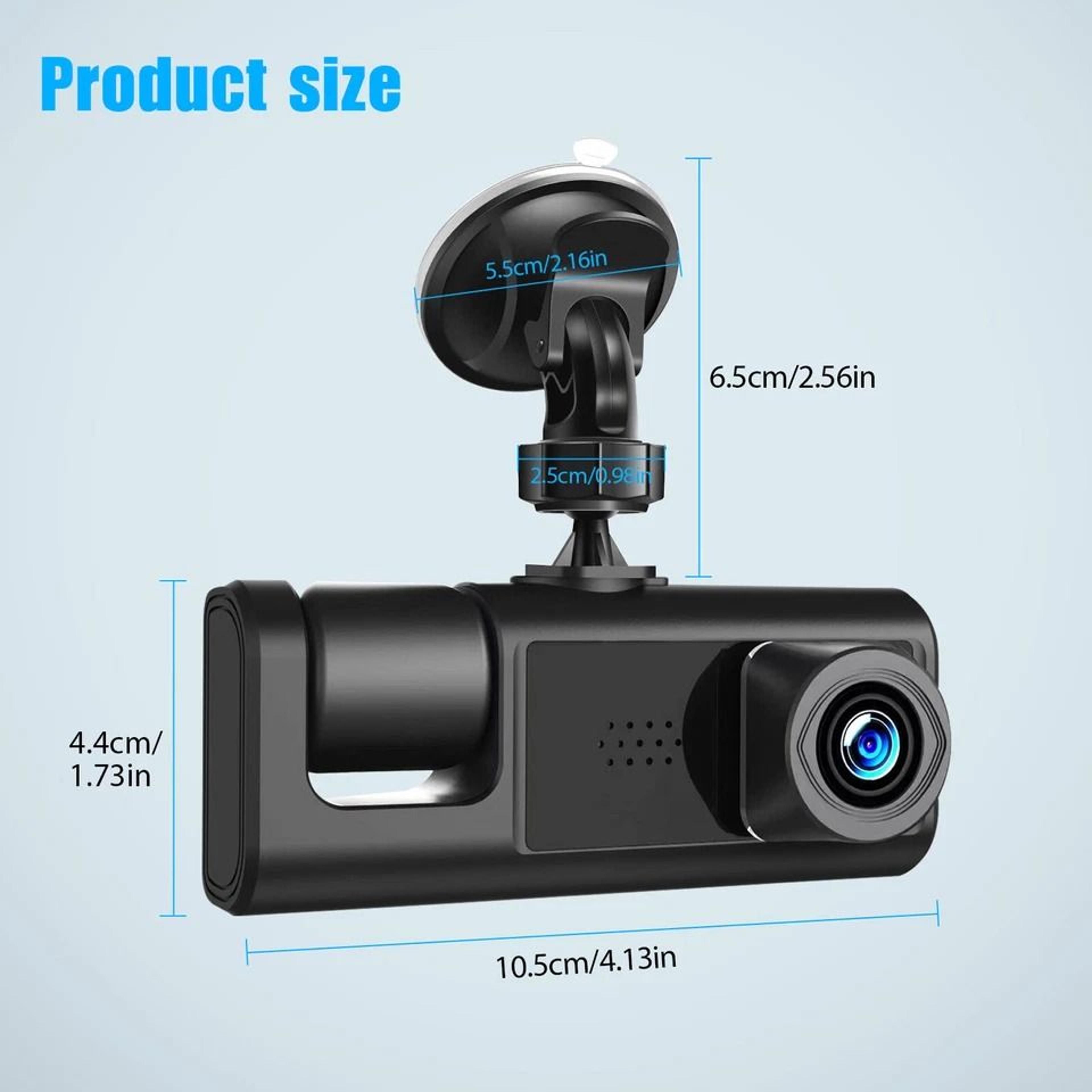 Dash Cam For UberTaxi With FrontRearCabin Cameras  IR Night Vision 2