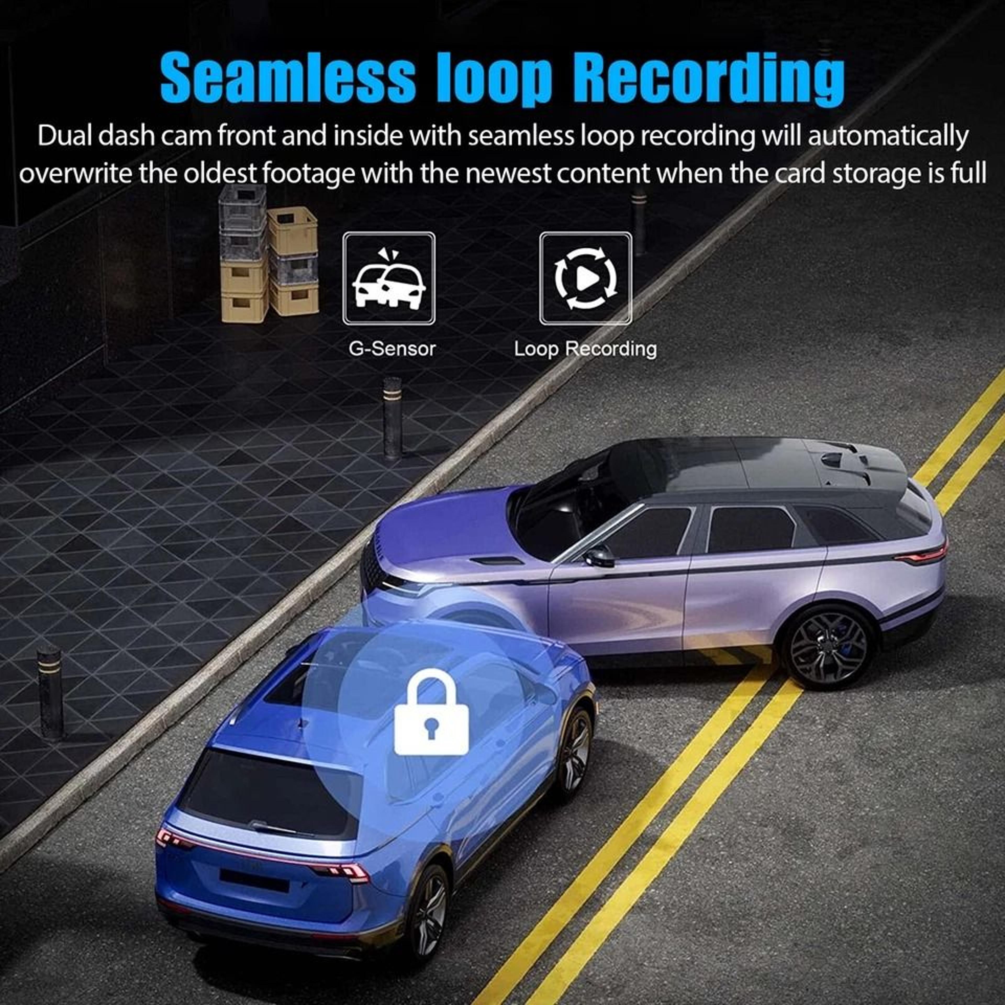 Dash Cam For UberTaxi With FrontRearCabin Cameras  IR Night Vision 5