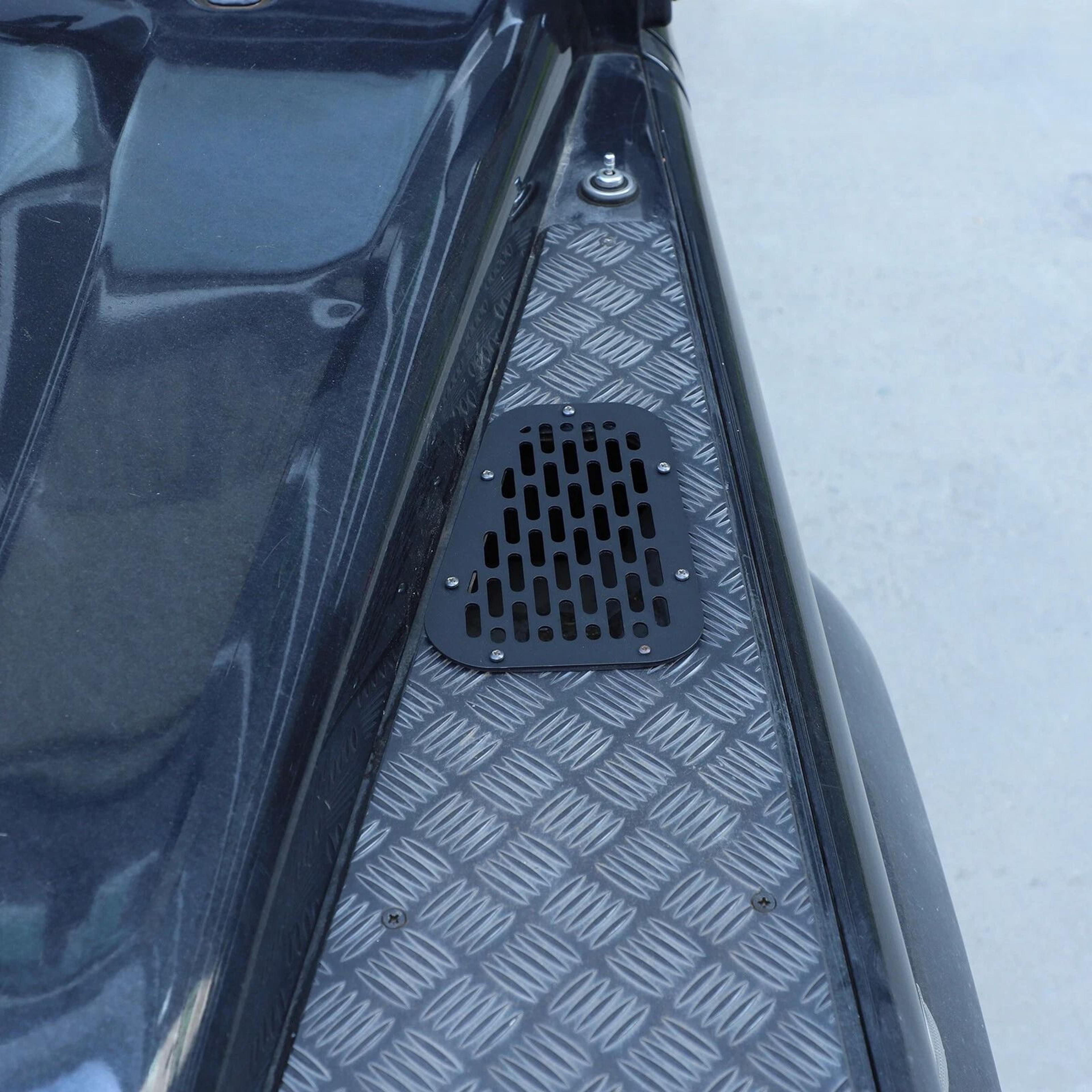 Black Alloy Front Hood Air Vent Cover Trim For Land Rover Defender Durable Alloy Design Enhances St 12