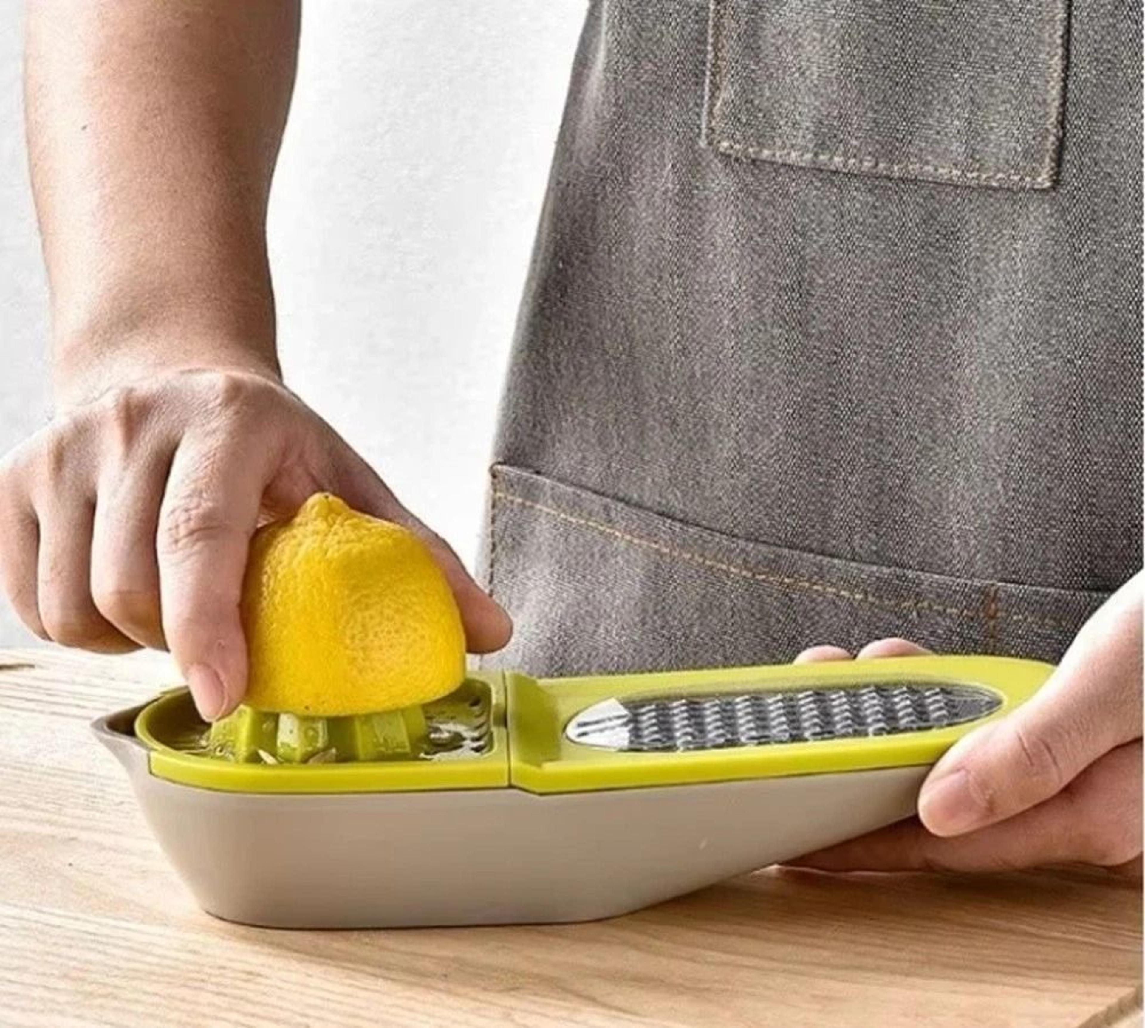3 in 1 citrus juicer & manual squeezer hand press lemon & orange press with zester