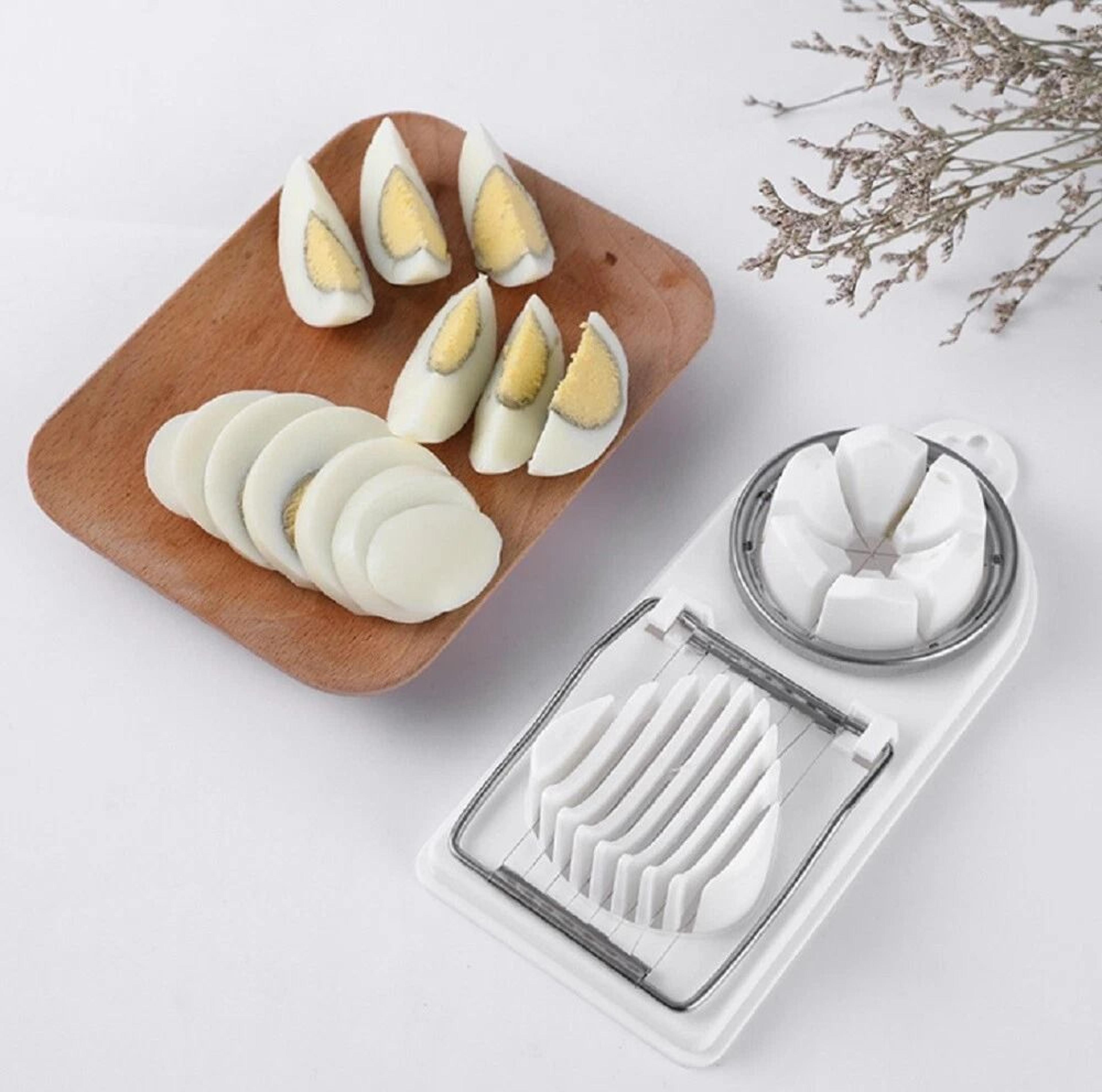 2 in 1 stainless steel egg slicer & mushroom tomato cutter versatile kitchen tool