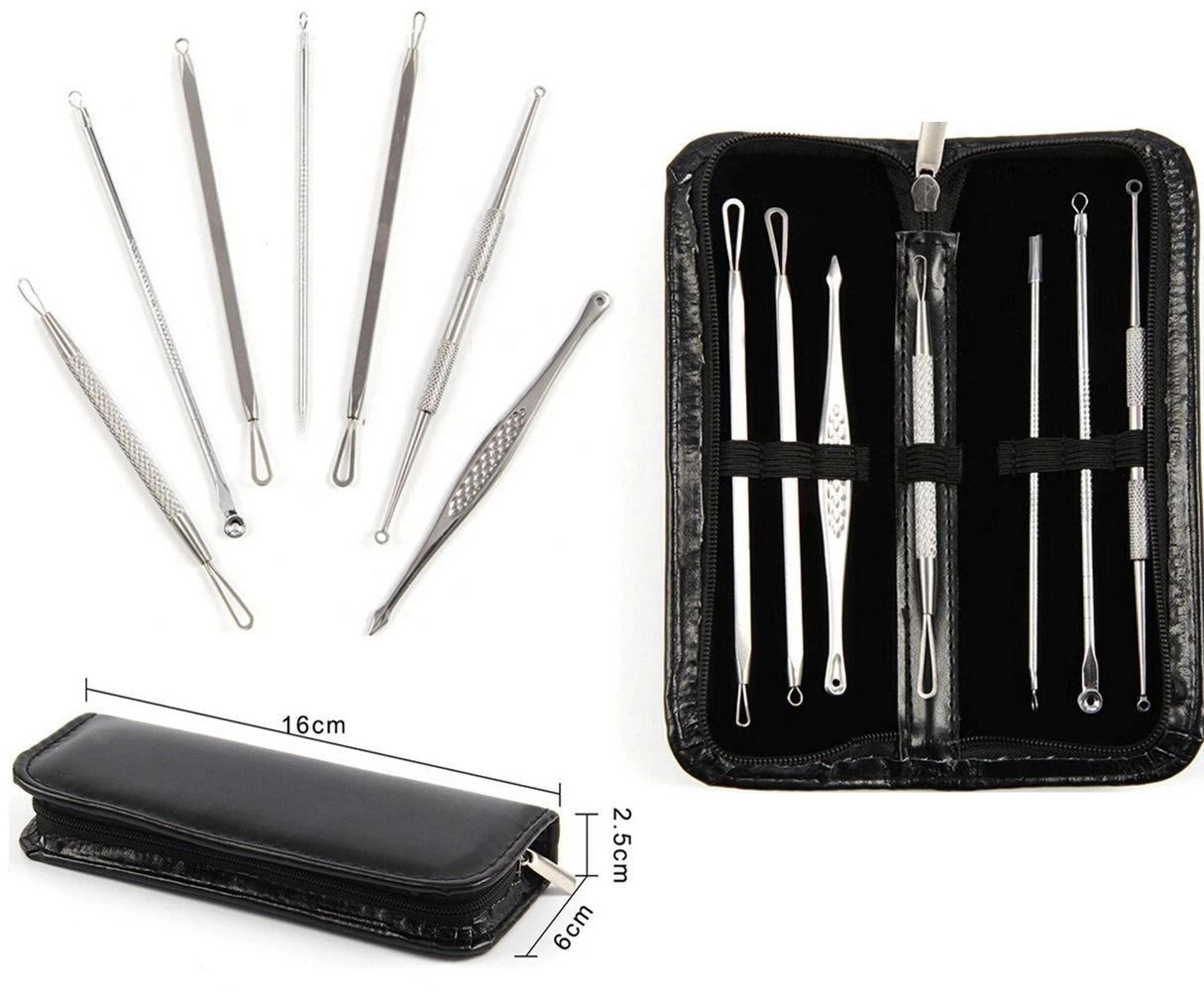 Blackhead Remover Kit Stainless Steel Pimple Extractor Tools For Acne  Comedone Treatment 6