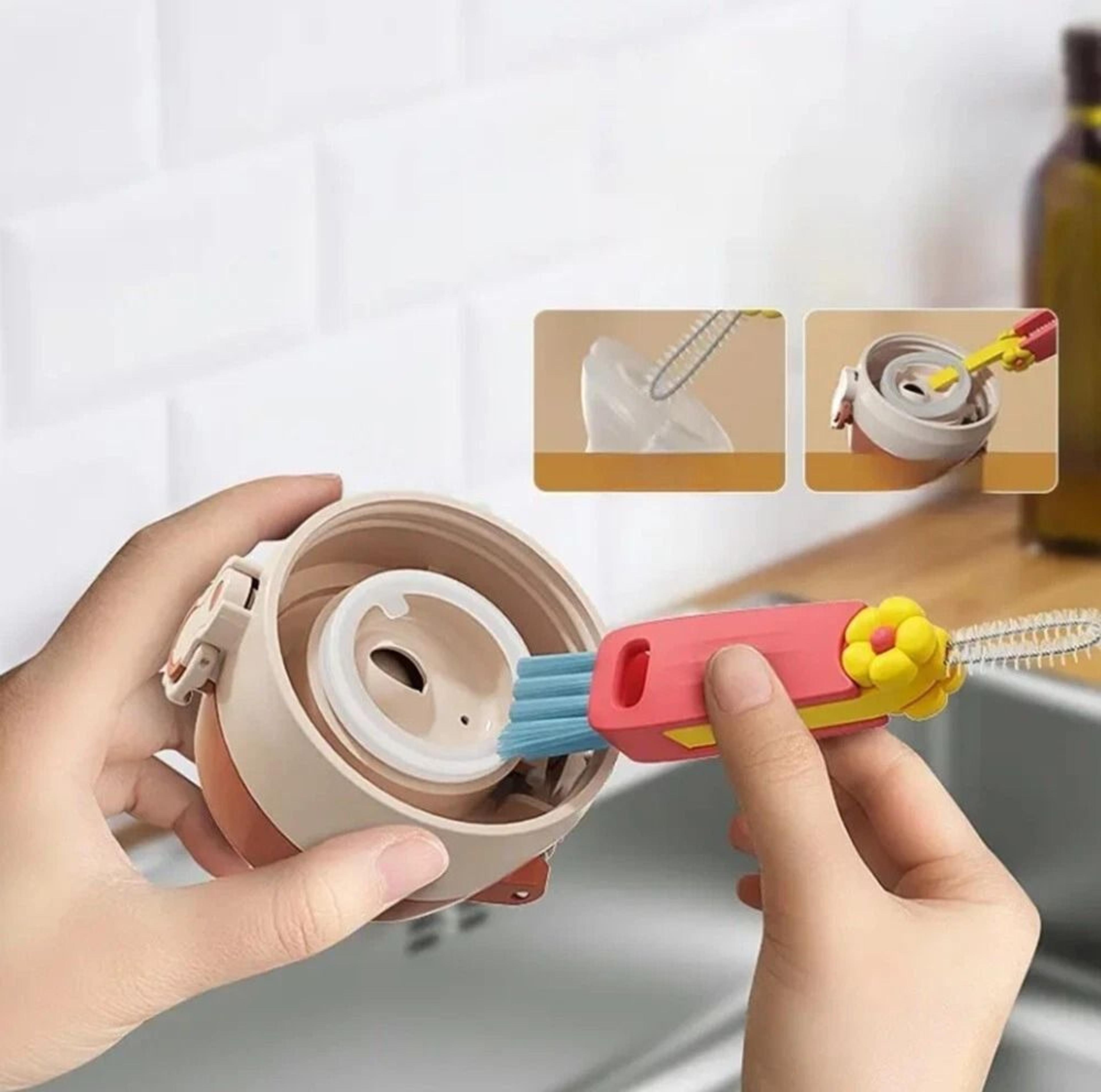 3 In 1 Cup Lid Cleaning Brush Set For Bottles Straws And Crevices 7