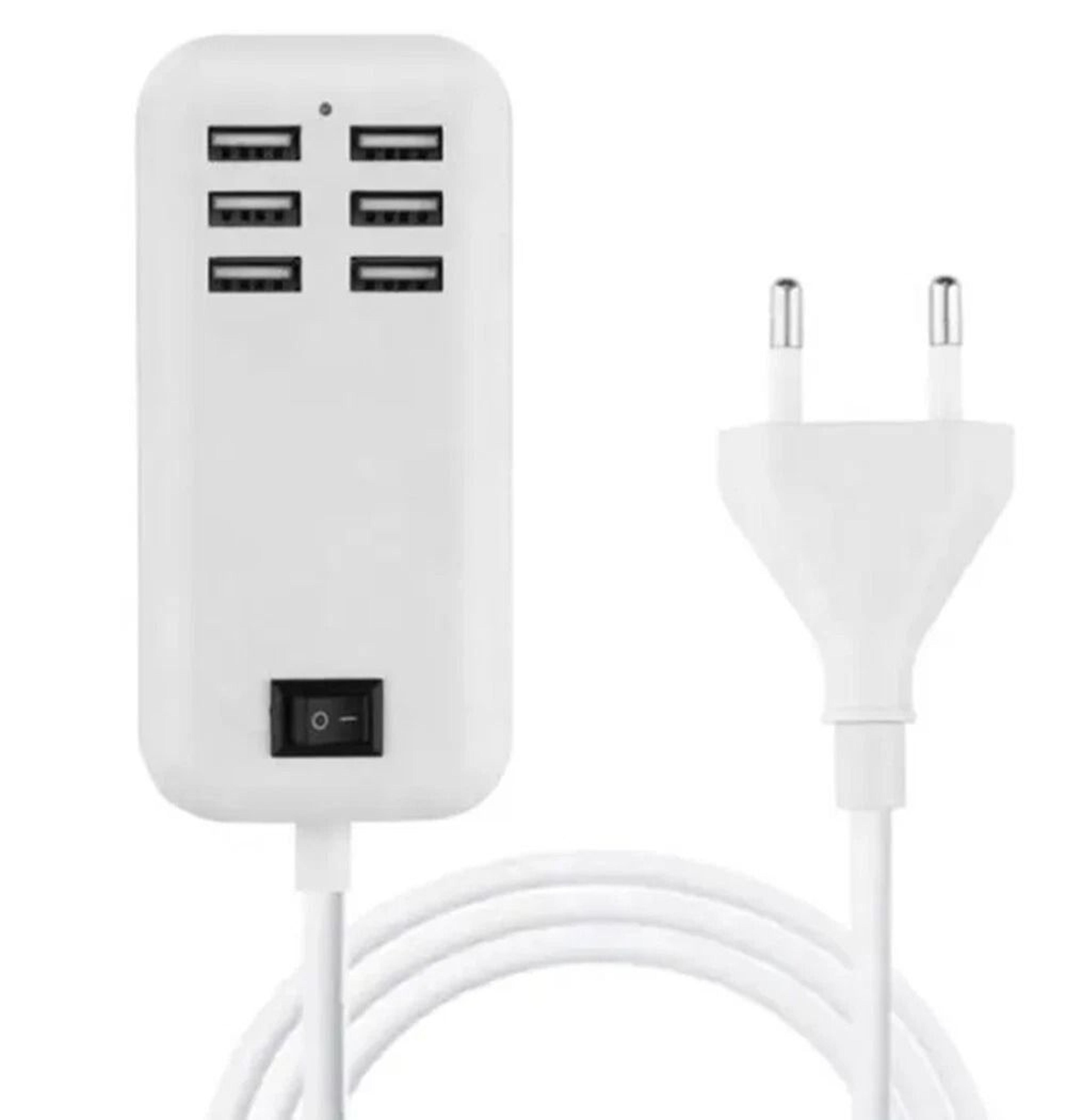6 Port USB Charging Station Desktop USB Charger Hub For Phones And Tablets 1