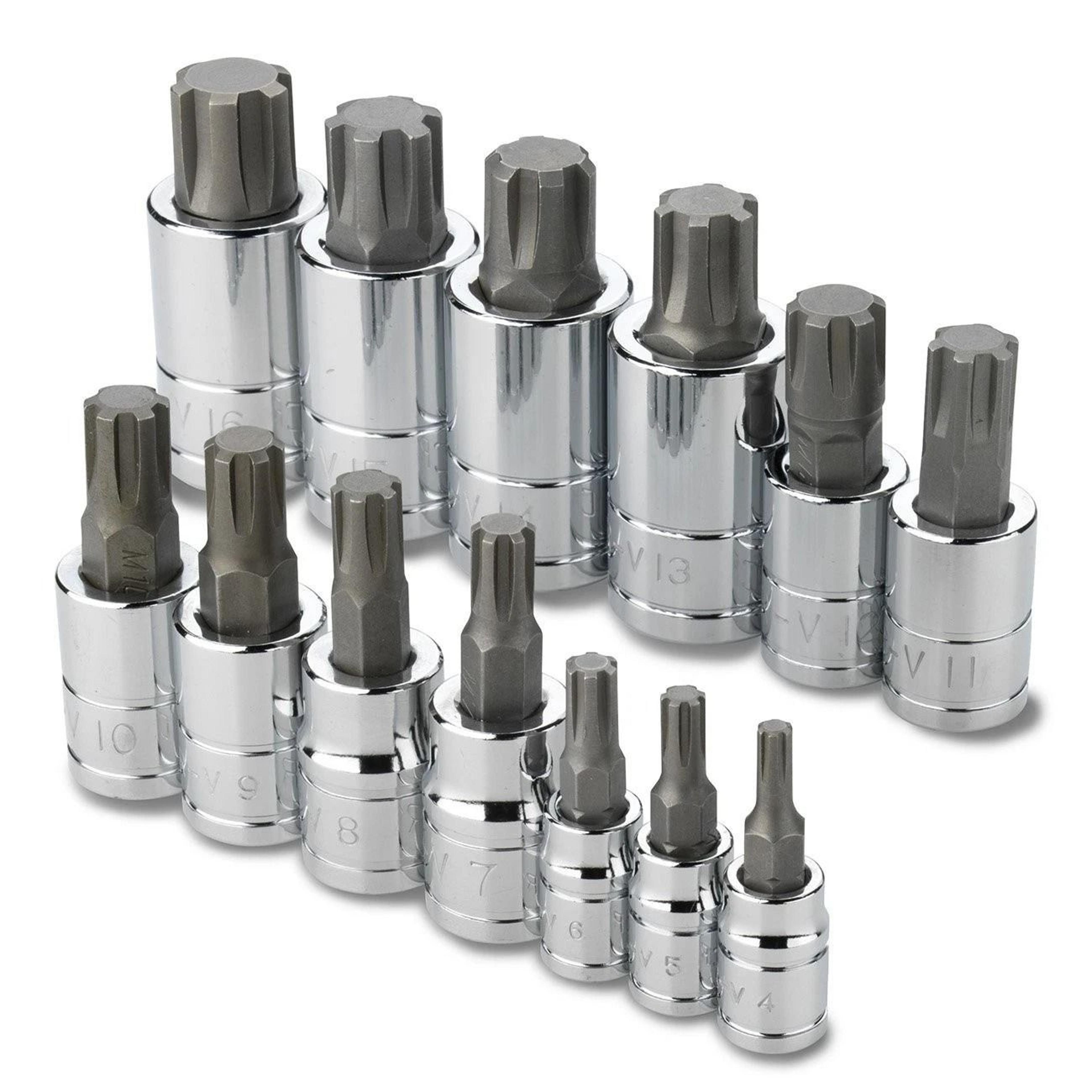 ribe bit socket setsteel polydrive bit set for automotive repair