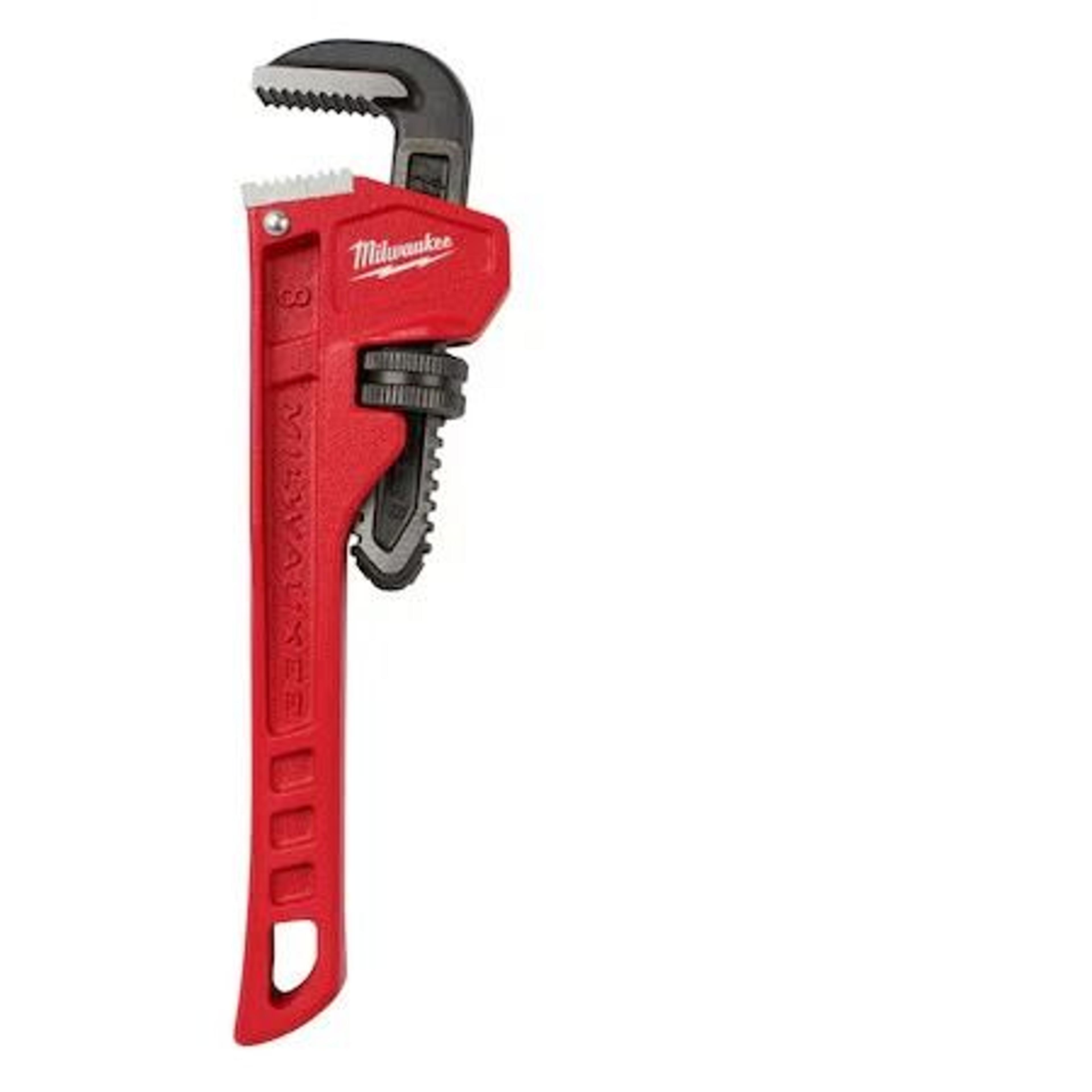 straight pipe wrench jaw capacity ergonomic grip