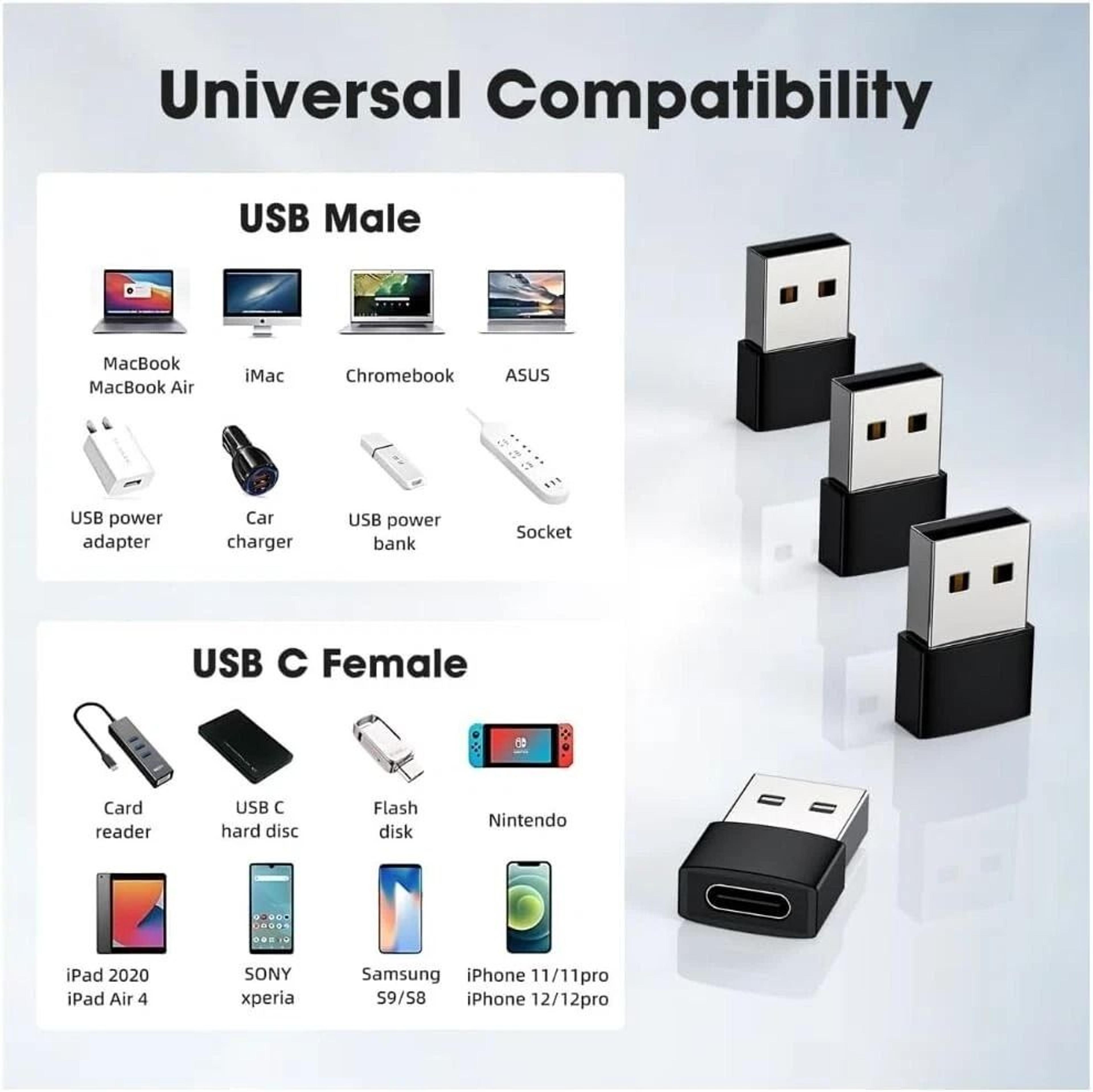 USB C Female To USB A Male Adapter USB Type C Converter OTG Connector 9