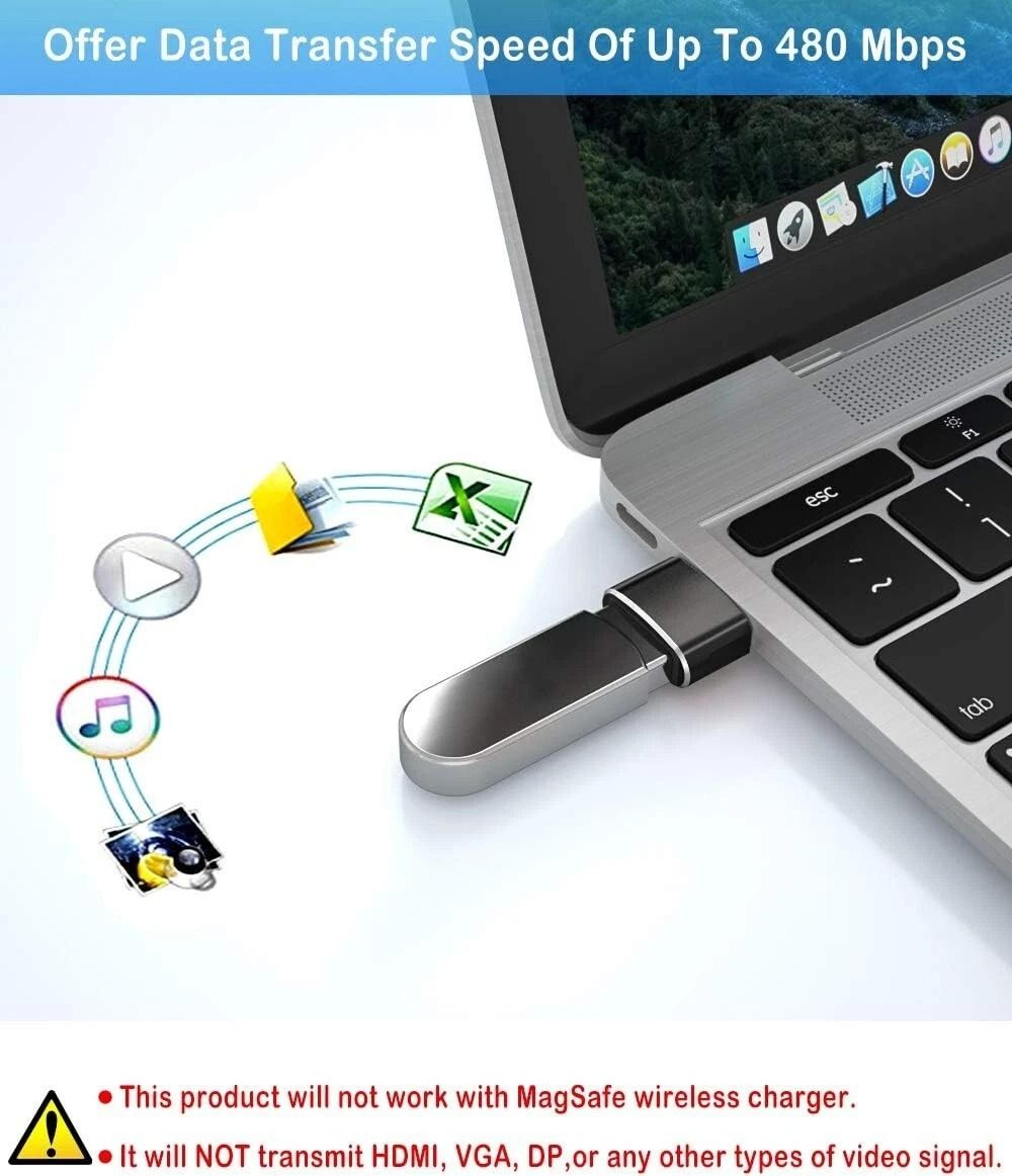 USB C Female To USB A Male Adapter USB Type C Converter OTG Connector 6