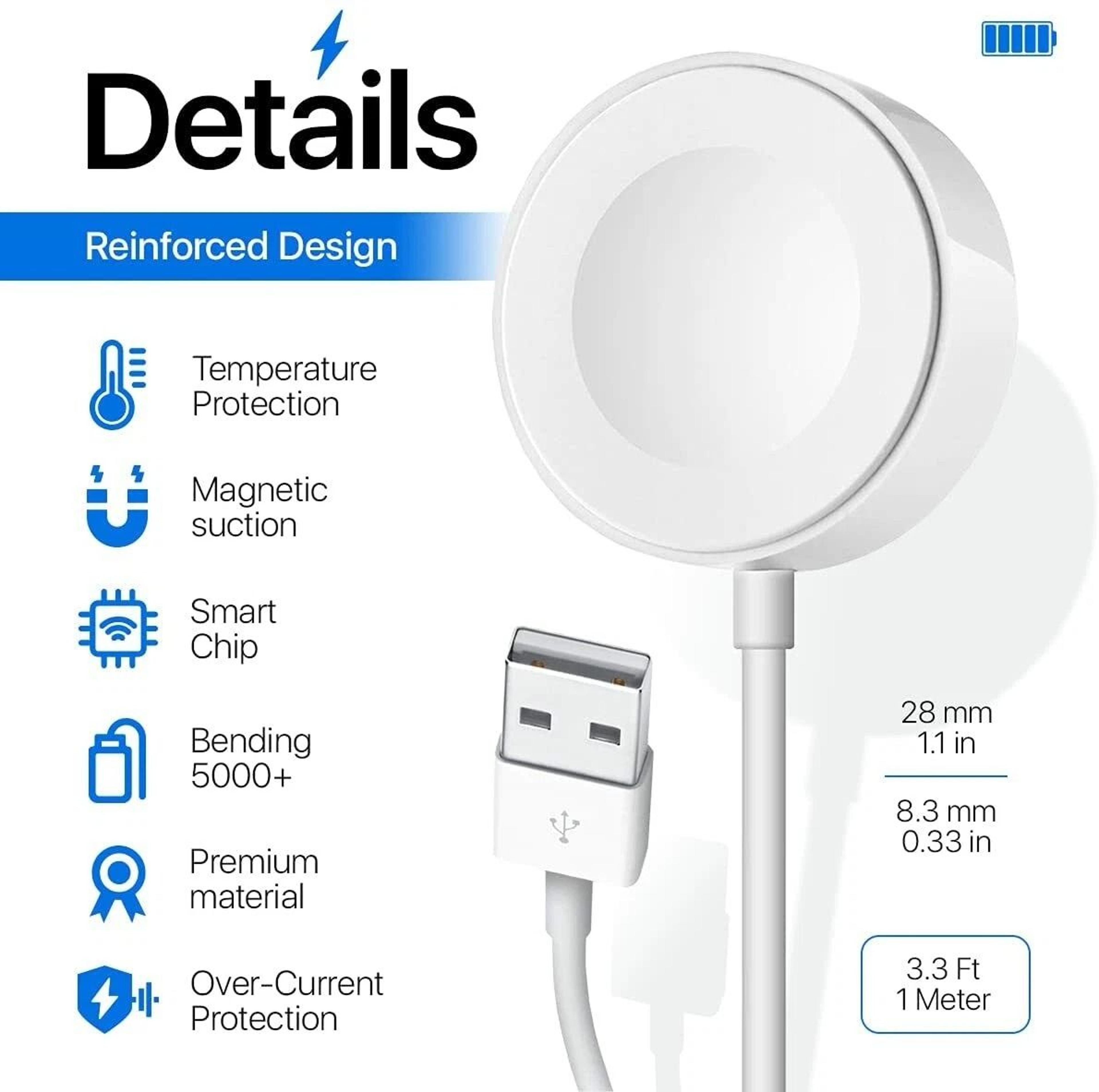 Magnetic Apple Watch Charger Cable USB Charging Cable For Series 5