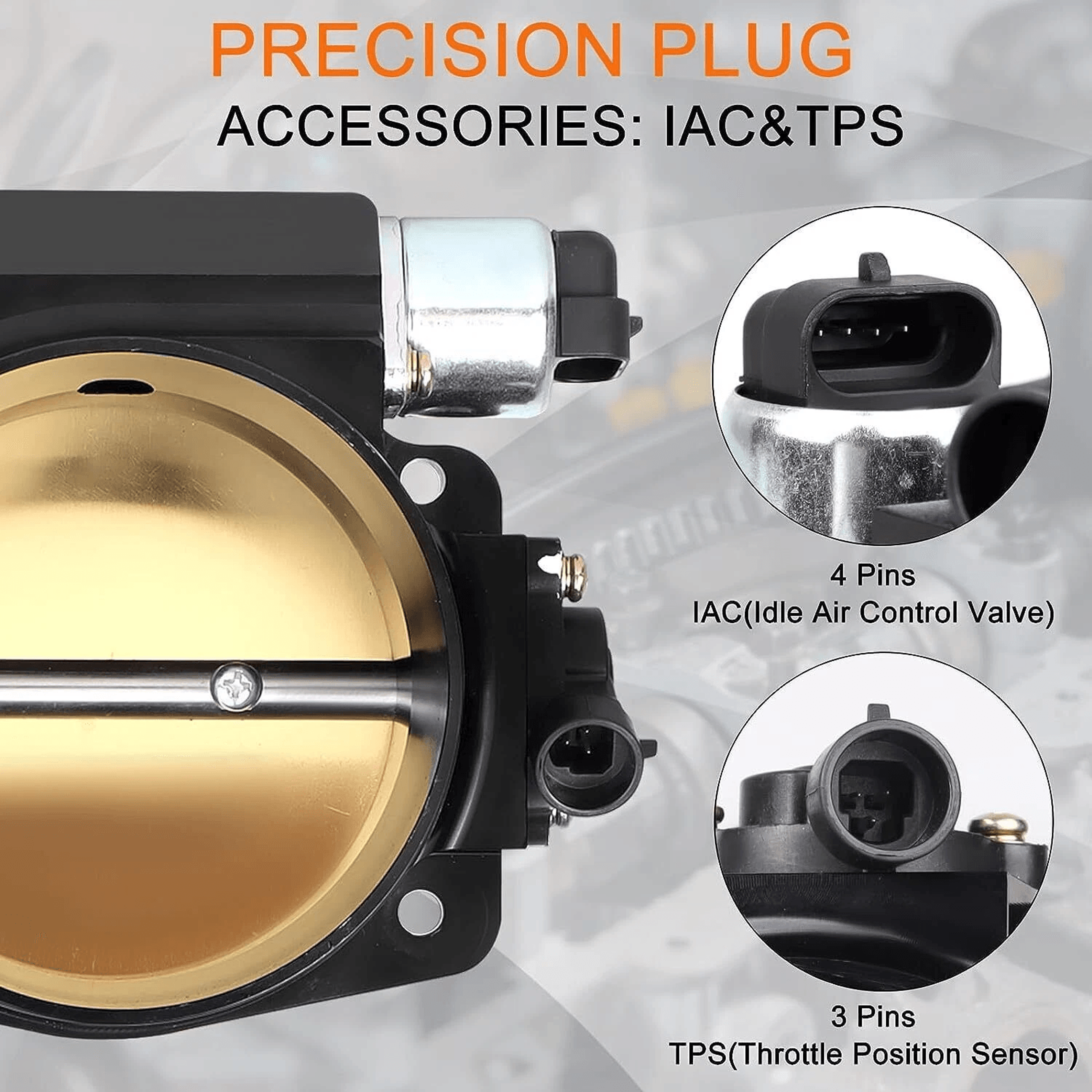 LS Throttle Body Cable Kit With TPS IAC Sensors For LS Swap Performance 9
