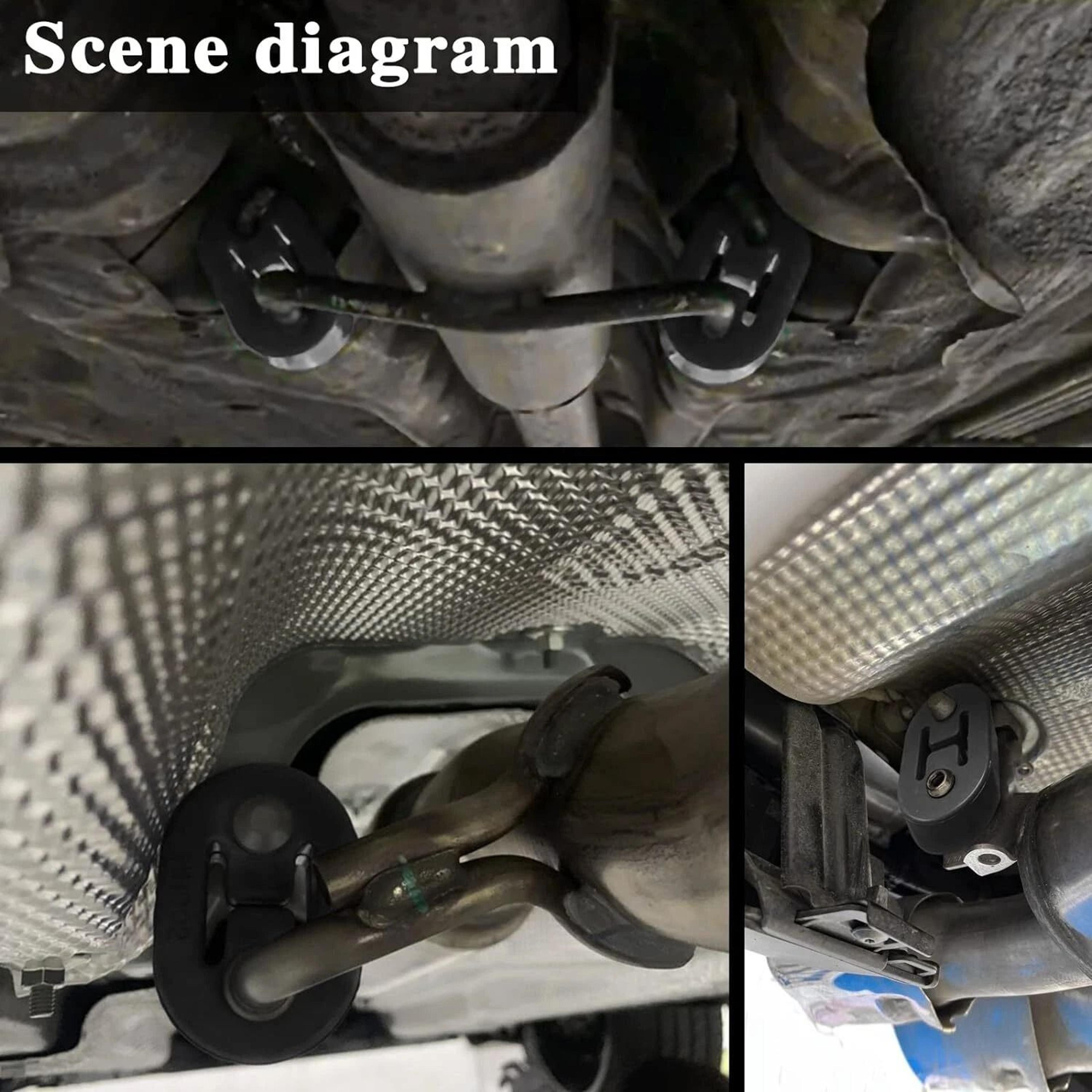 Heavy Duty Rubber Exhaust Hanger Insulator Hole Muffler Tailpipe Mount Bracket 4