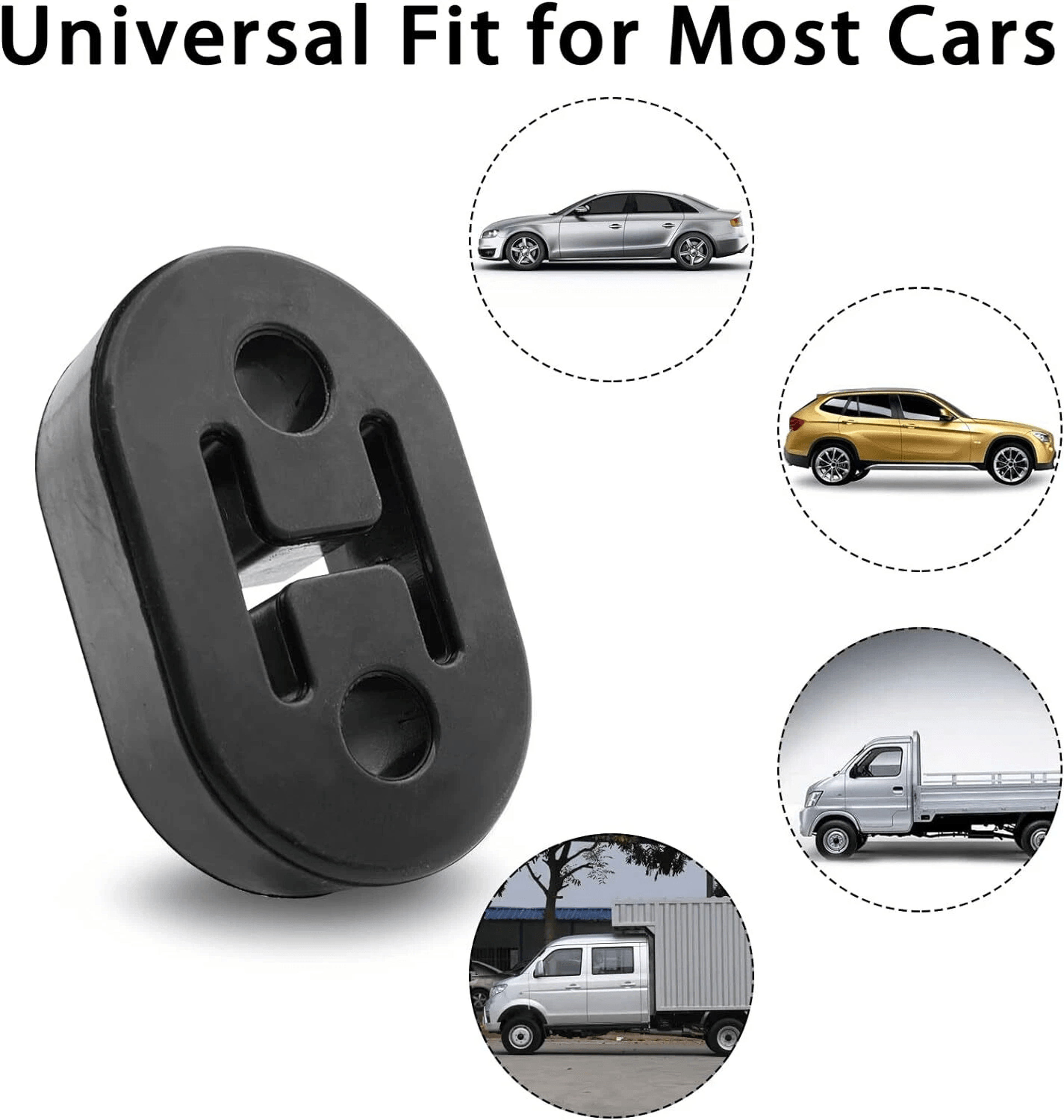 Heavy Duty Rubber Exhaust Hanger Insulator Hole Muffler Tailpipe Mount Bracket 7